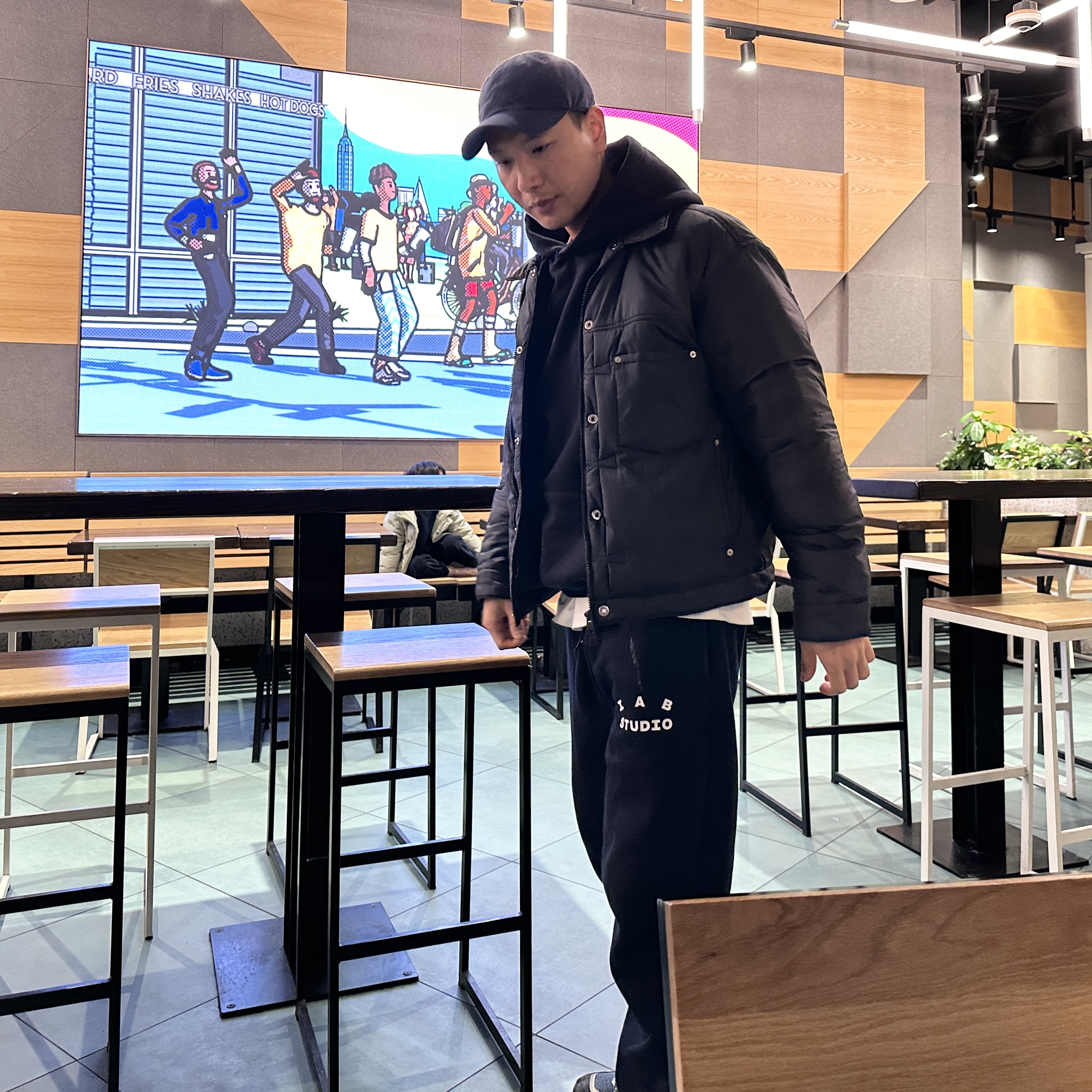 IAB Studio Hoodie Navy - 21SS, IAB Studio Sweatpants Navy - 21SS 착용 스타일 - 4