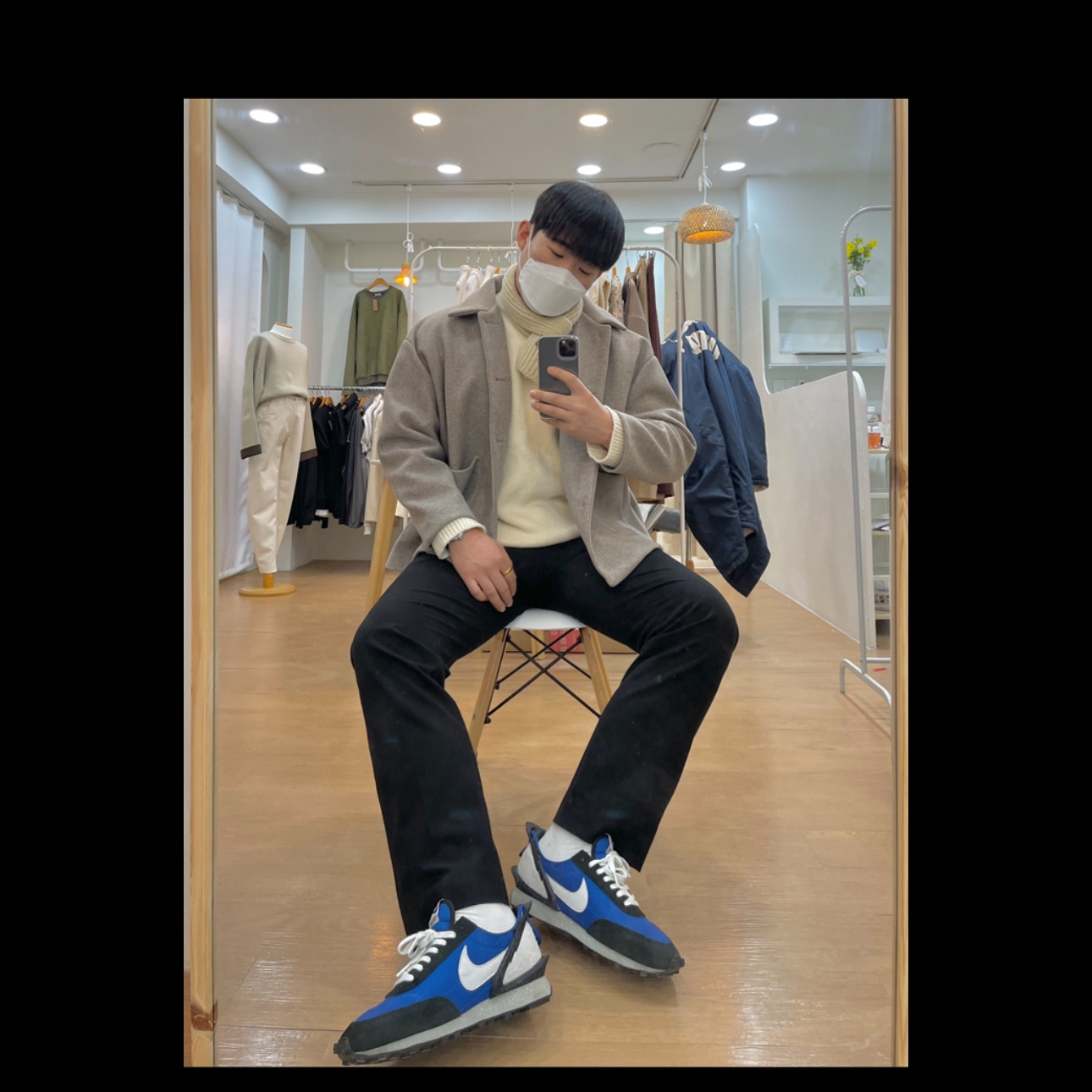 Nike x Undercover Daybreak Blue Jay 착용 스타일