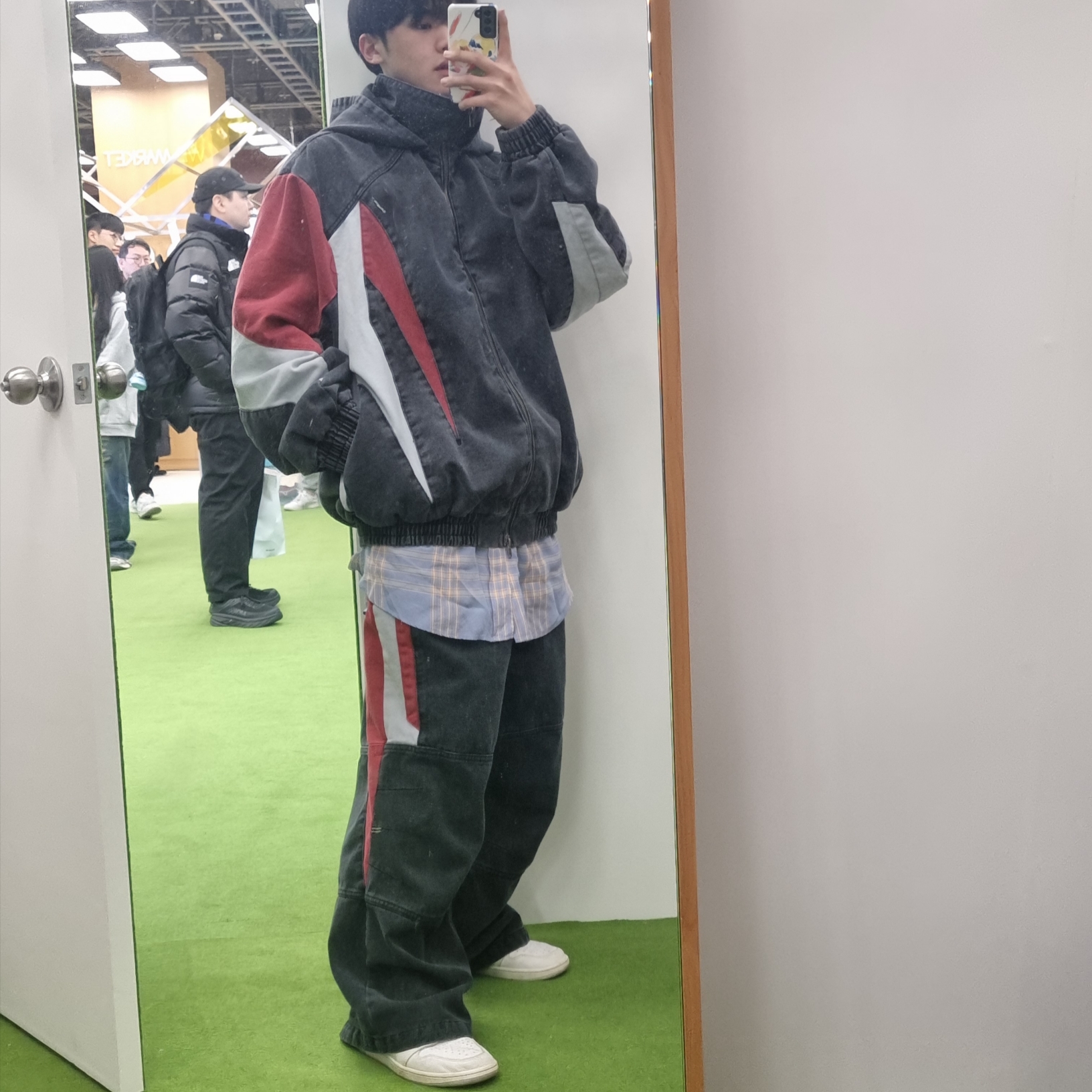 Ourpas 089 Denim Track Set Up 착용 스타일