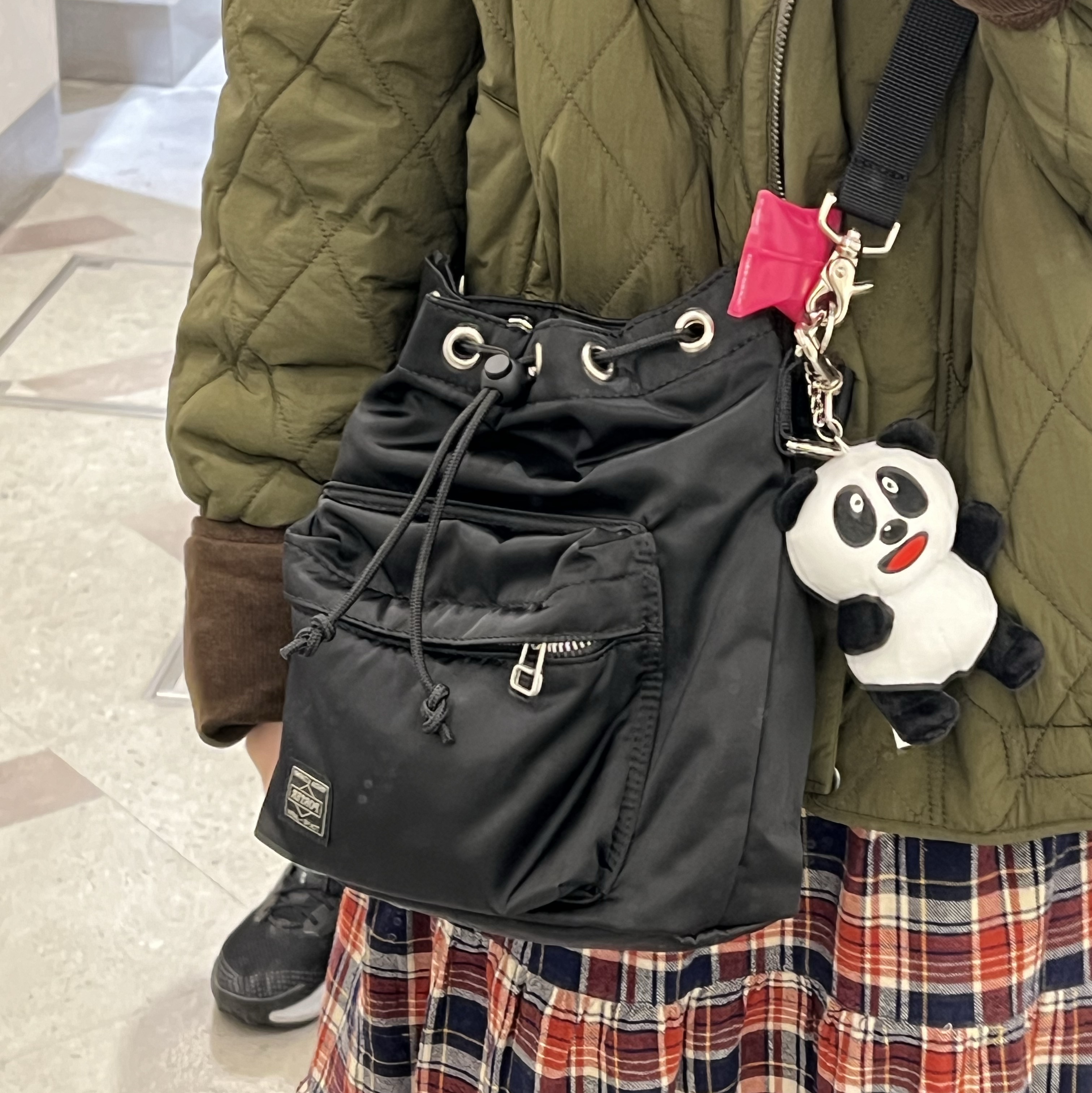 Porter Balloonsac Black 착용 스타일