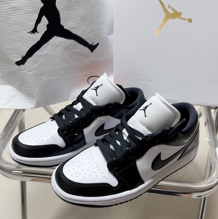 (W) Jordan 1 Low Black and White 착용 스타일 - 1