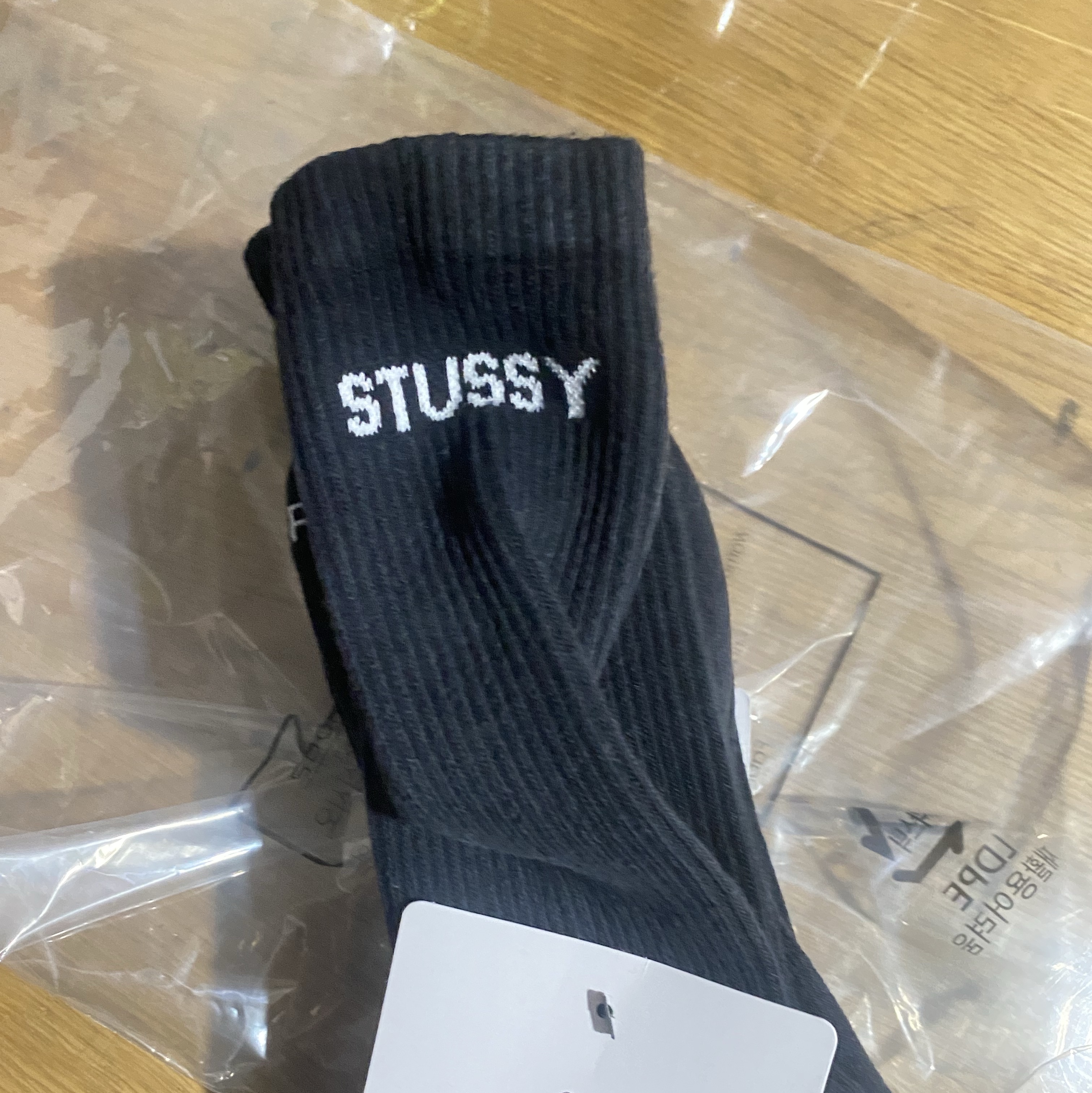 Nike x Stussy Everyday Plus Cushioned Crew Socks Black (3 Pack) 착용 스타일 - 2