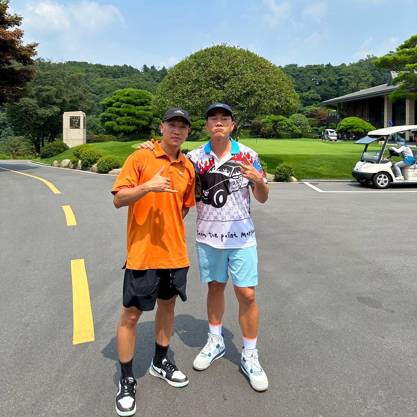 Jordan 1 Low Golf Copa, Jordan 4 Golf White Military Blue 착용 스타일
