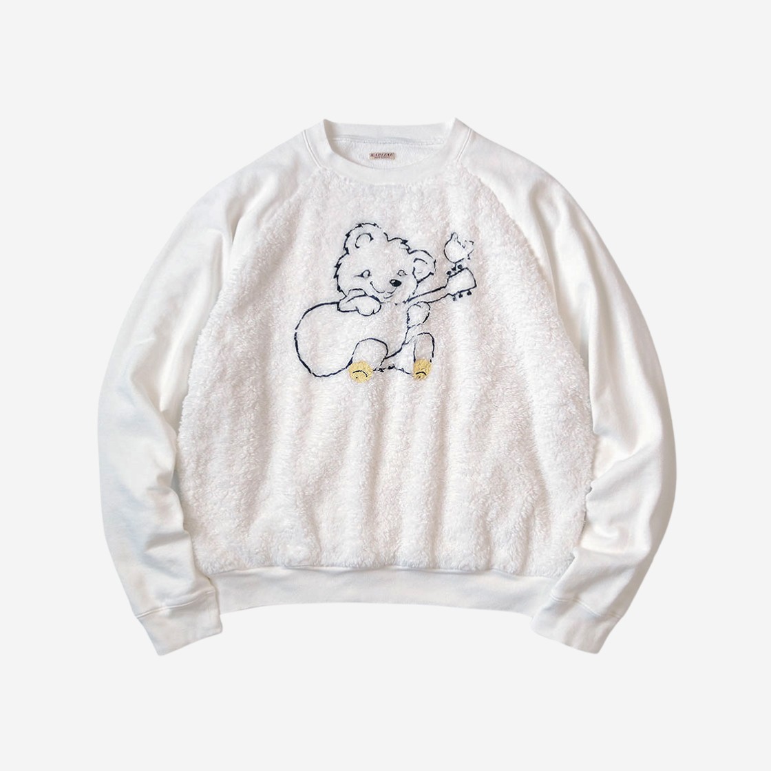 Kapital 30 Fleece x Fur Grizzly Sweatshirt White 상세 이미지 1