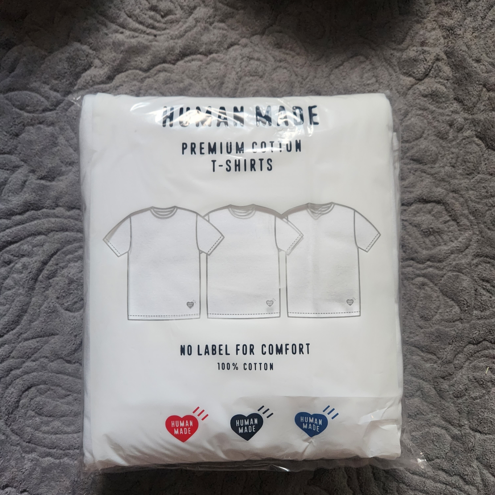 Human Made T-Shirts White (3 Pack) 착용 스타일 - 2