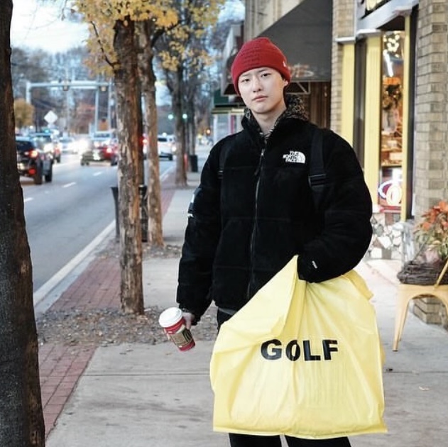 Supreme x The North Face Suede Nuptse Jacket Black - 23FW 착용 스타일