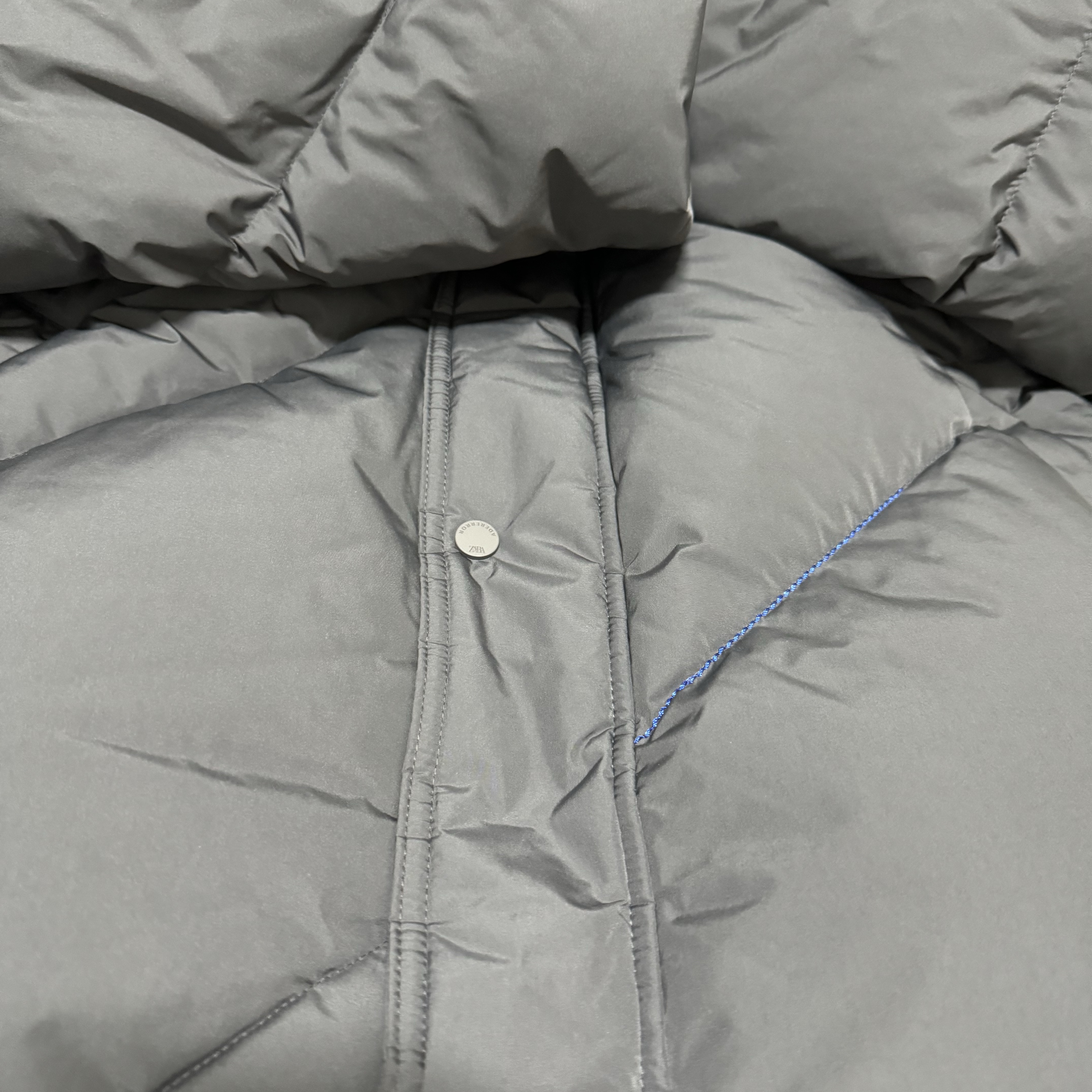 Zara x Ader Error Oversize Puffer Jacket Grey 착용 스타일