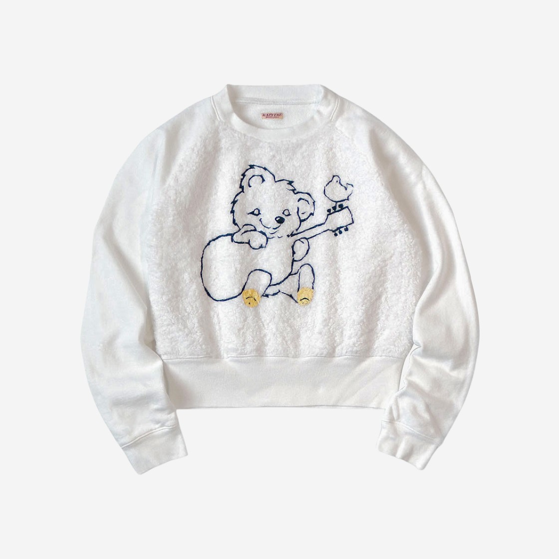 Kapital 30 Fleece x Fur Grizzly Crew Sweat Dinky Type White 상세 이미지 1