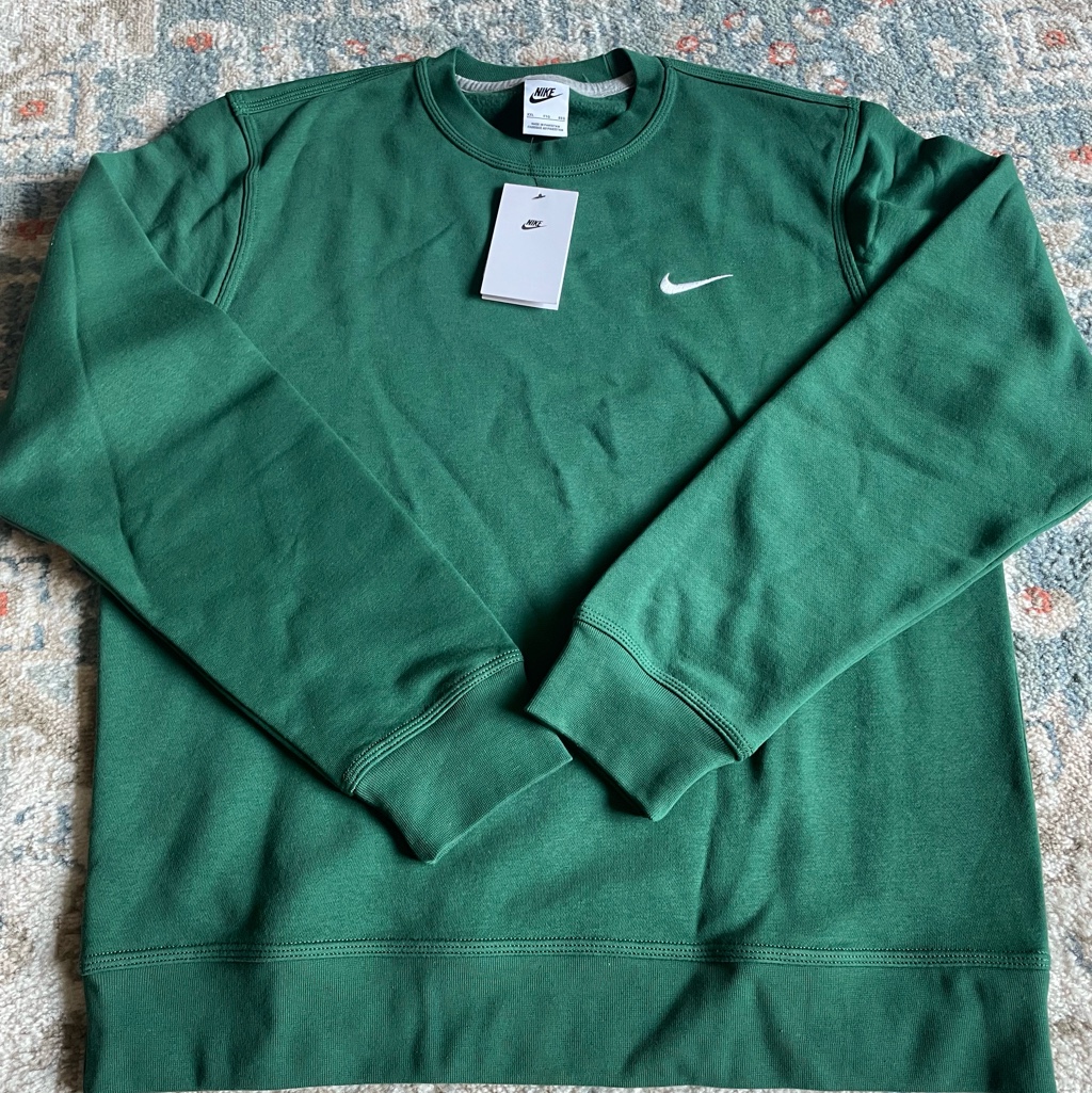 Nike Club Fleece Crew Gorge Green - Asia 착용 스타일 - 4