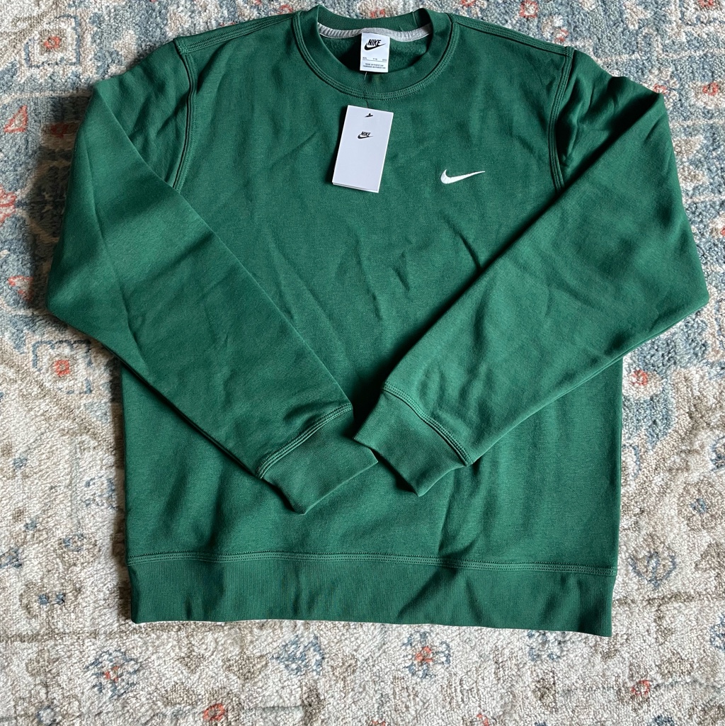 Nike Club Fleece Crew Gorge Green - Asia 착용 스타일 - 1