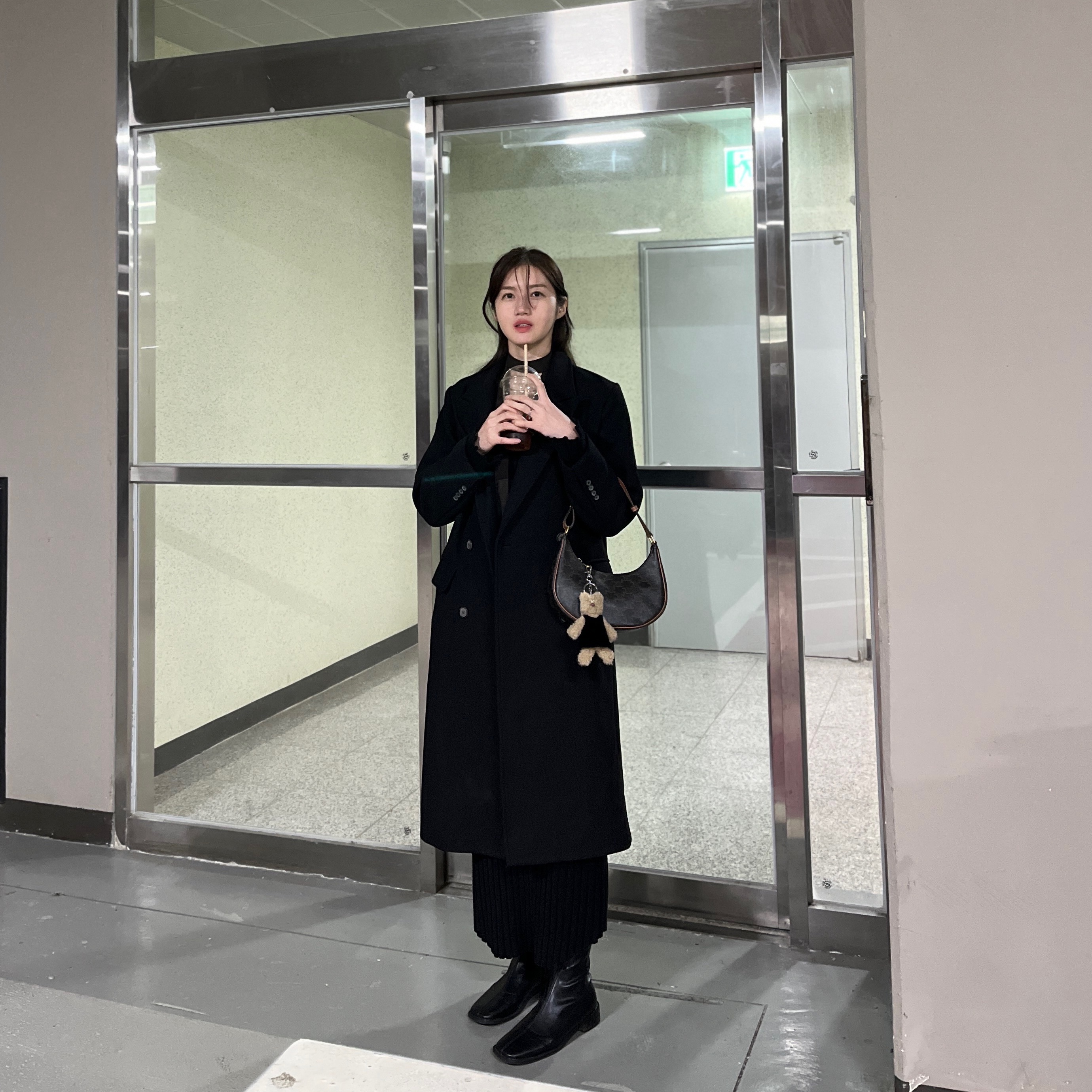 Celine Ava Bag in Triomphe Canvas and Calfskin Tan 착용 스타일 - 3