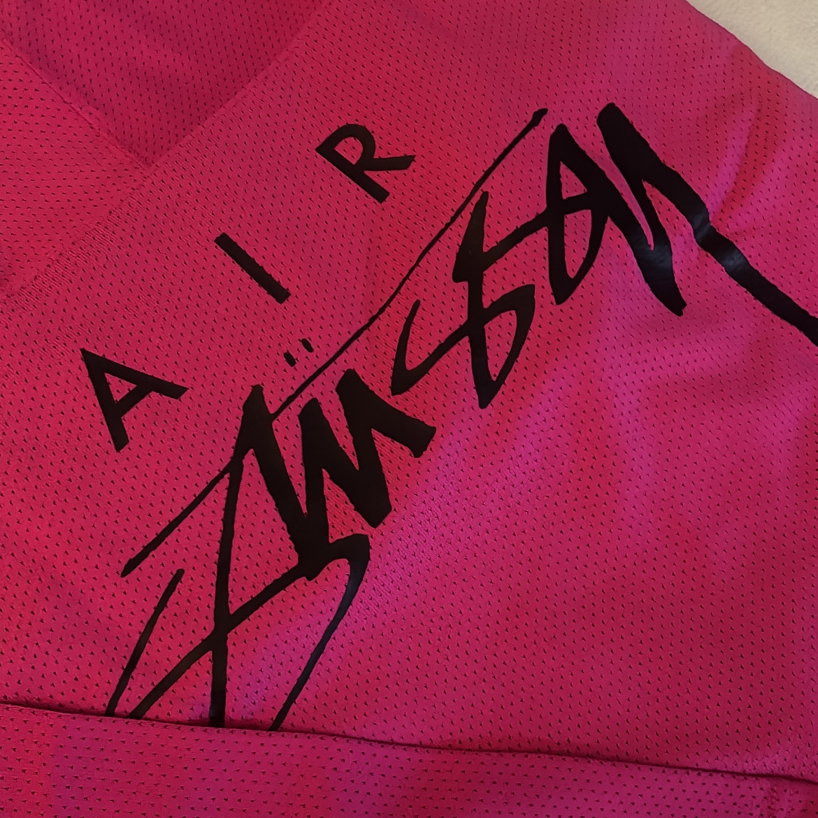 Nike x Stussy Long Sleeve Top Fireberry (FJ9164-615) 착용 스타일