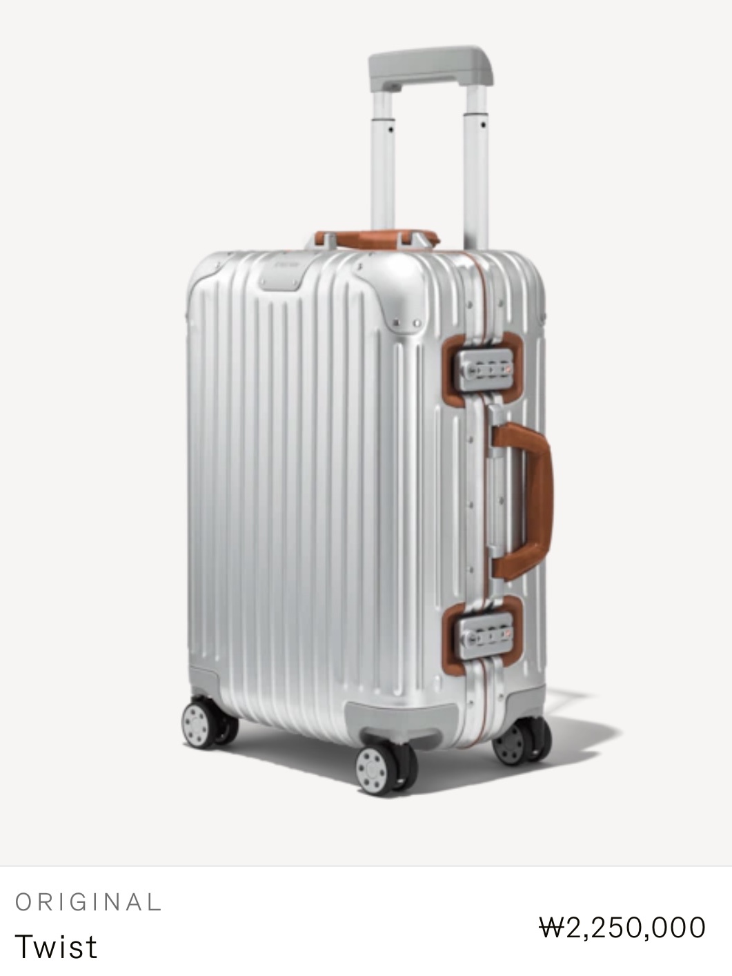 Rimowa Original Cabin Aluminium Suitcase Silver 착용 스타일 - 4