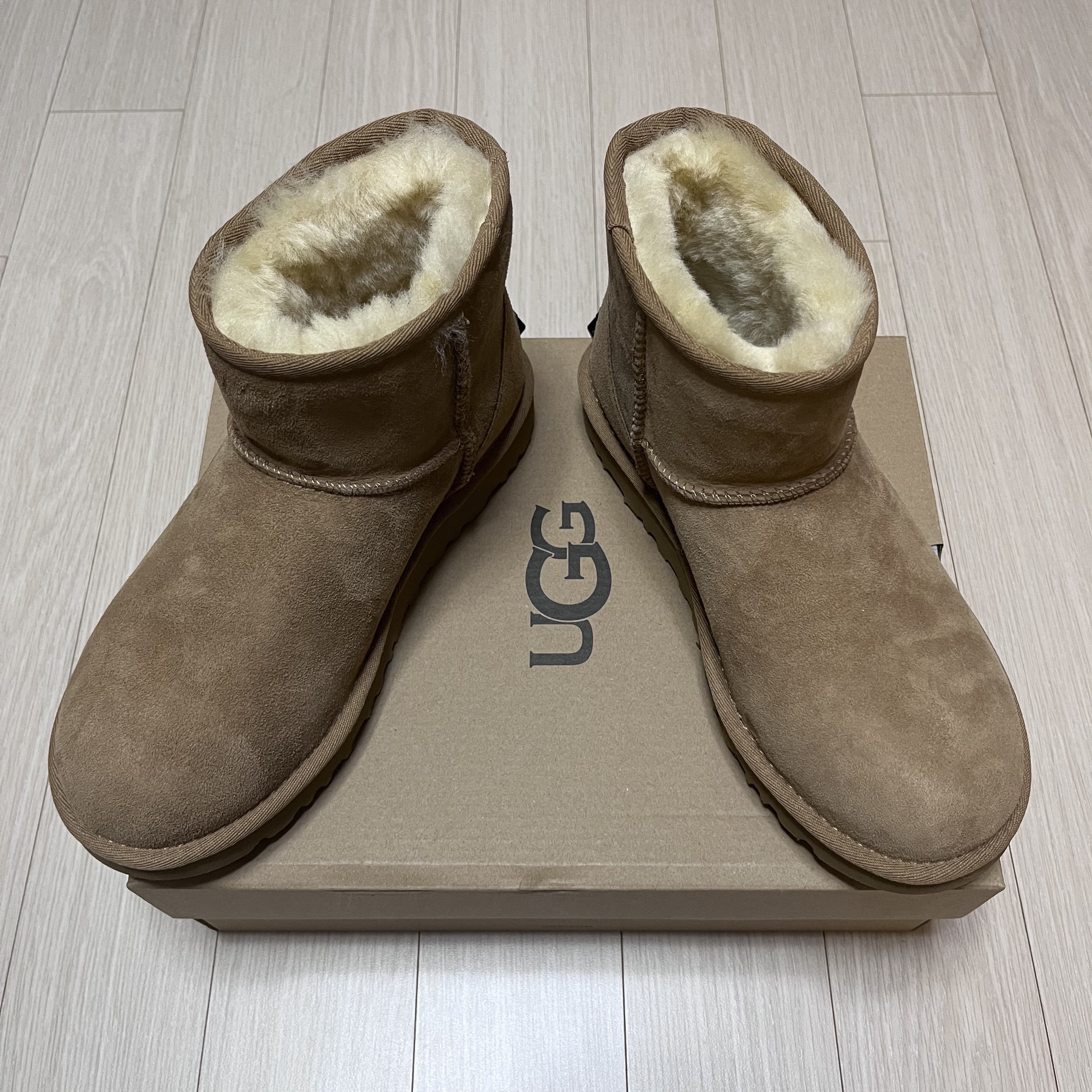 (W) UGG Classic Mini II Boots Chestnut 착용 스타일 - 2