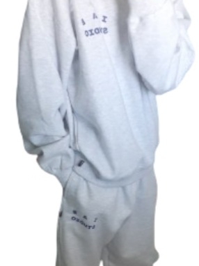 IAB Studio Sweatpants Light Gray, IAB Studio Sweatshirt Light Gray - 23FW 착용 스타일