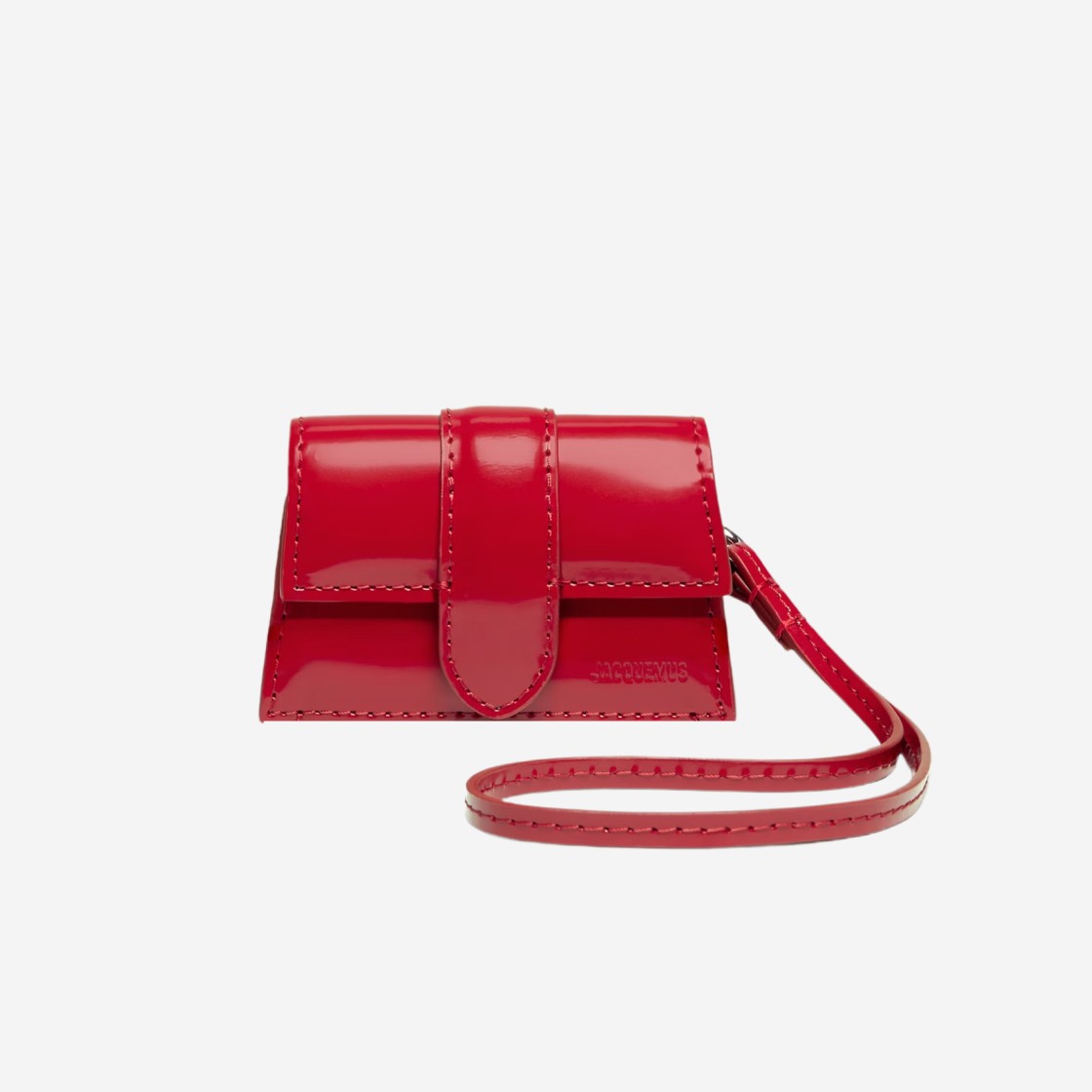 Jacquemus Le Porte Bambino Mini Flap Airpods Case Red 상세 이미지 1