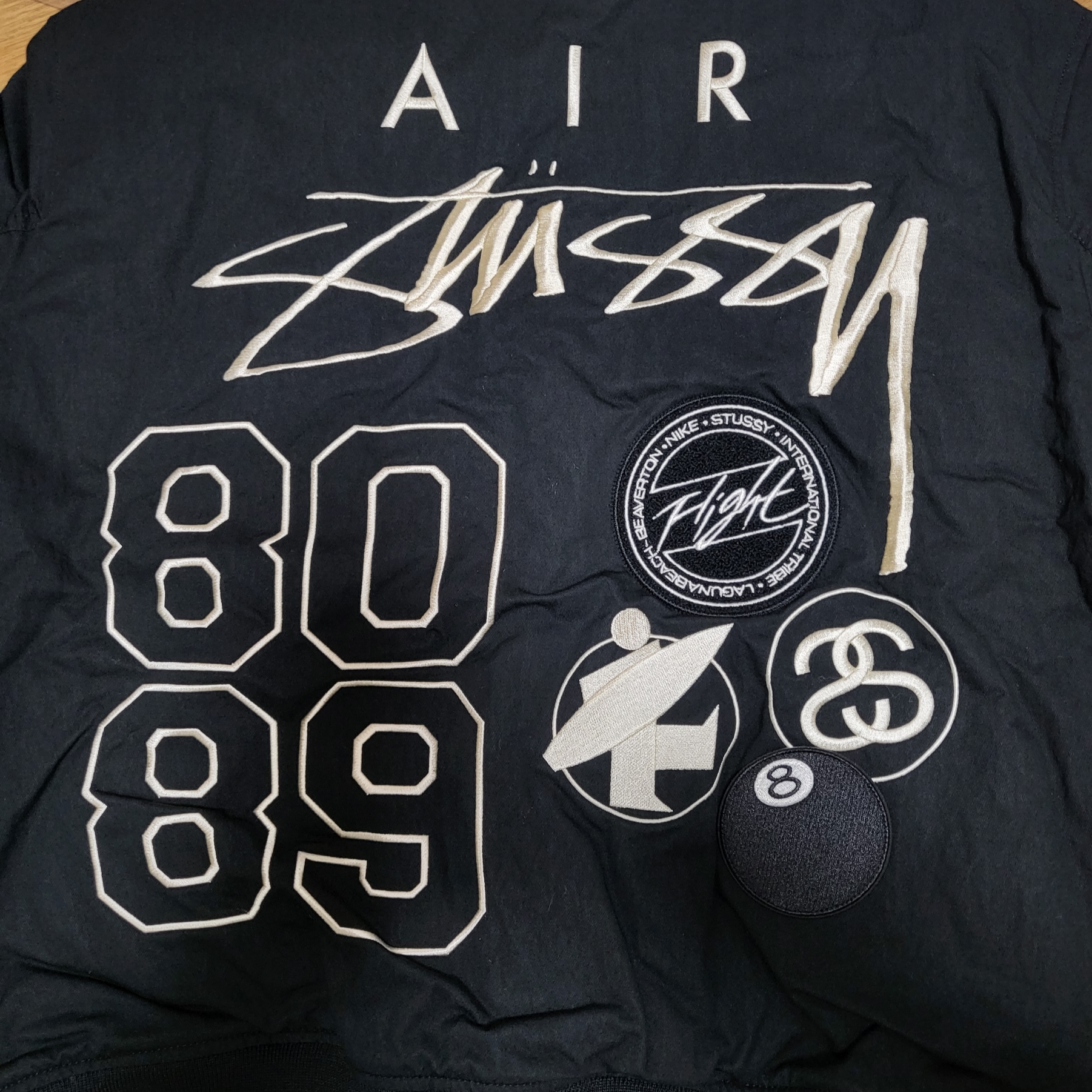Nike x Stussy Reversible Jacket Black (FJ9153-010) 착용 스타일 - 1