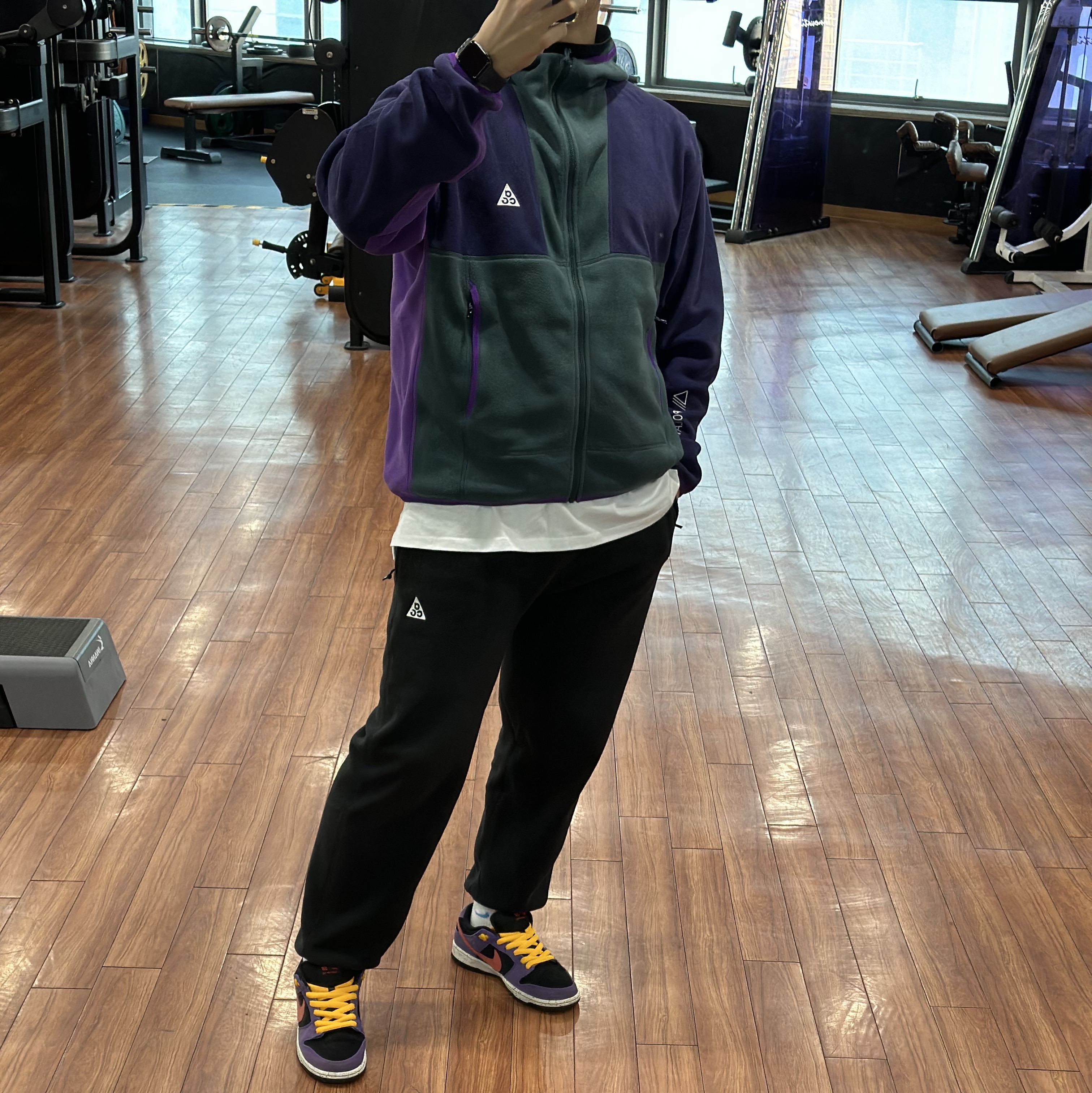 Nike ACG Polartec Wolf Tree Pants Black Summit White - Asia 착용 스타일
