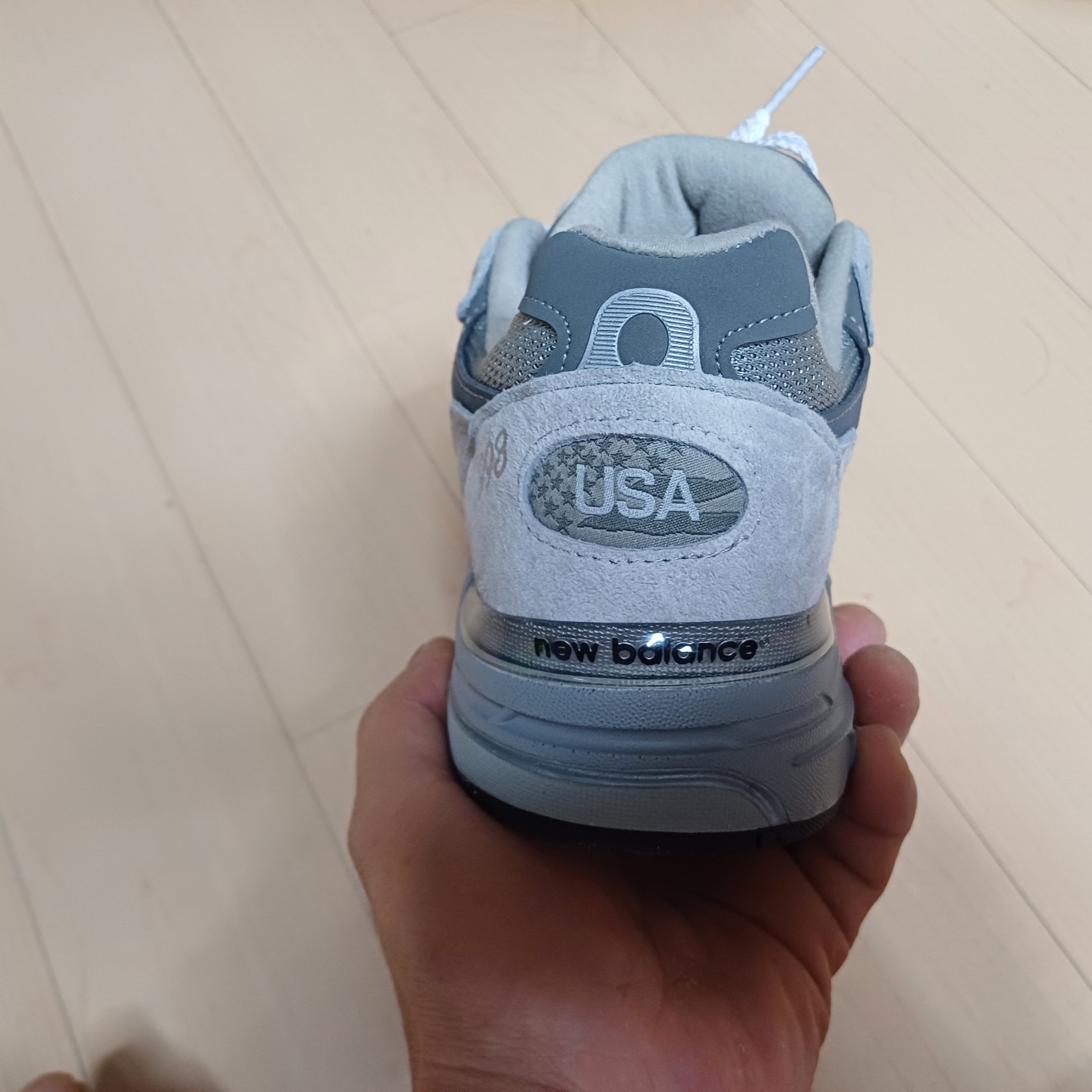 New Balance 993 Made in USA Grey - D Standard 착용 스타일 - 2