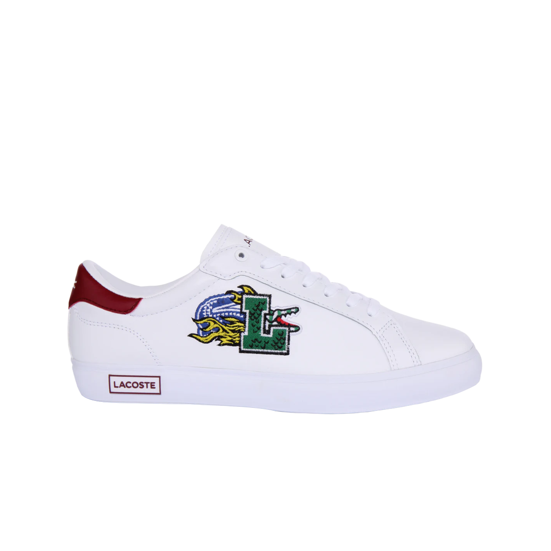 (W) 라코스테 파워코트 222 8 SFA 레더 스니커즈 화이트((W) Lacoste Powercourt 222 8 SFA Leather Sneakers White)