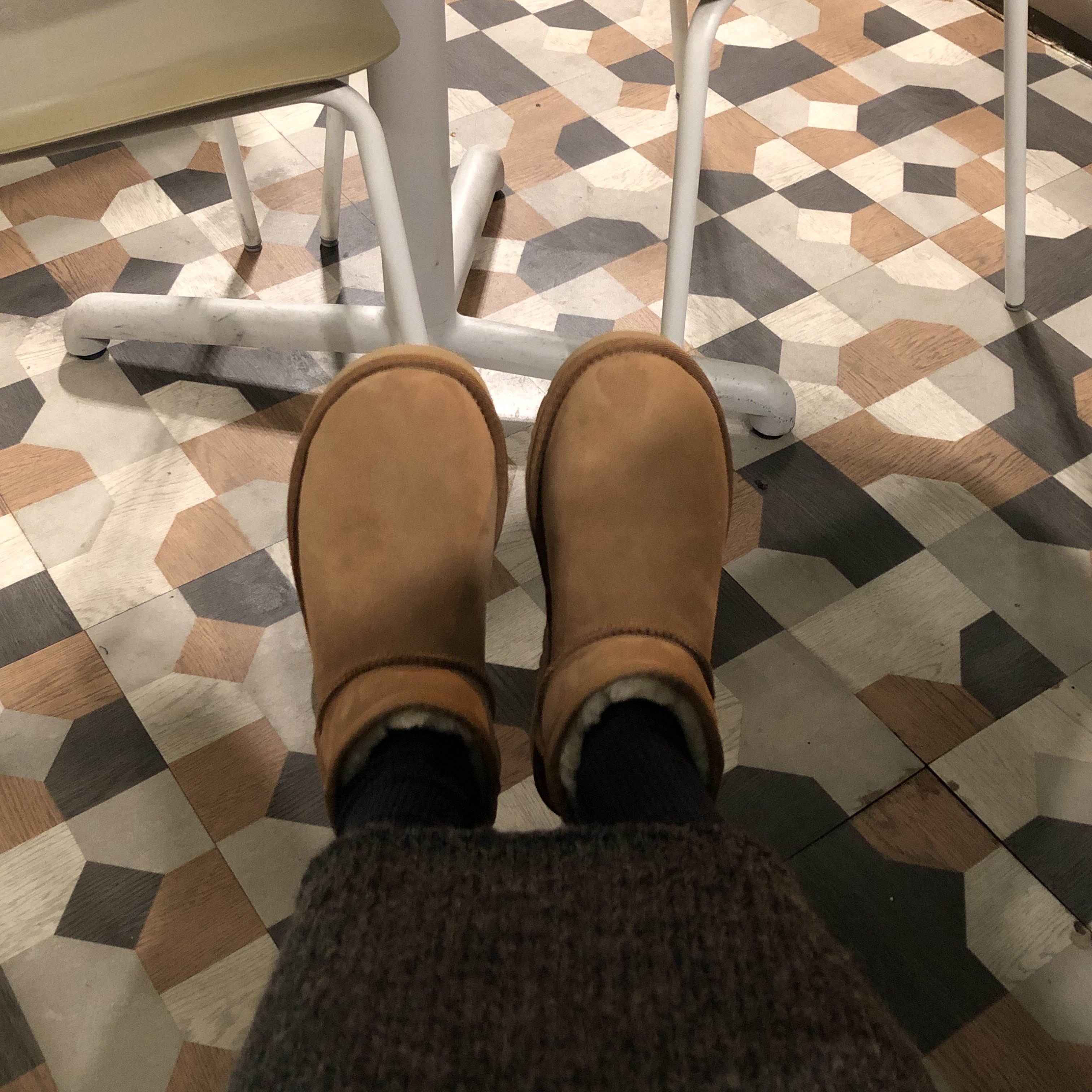 (W) UGG Classic Ultra Mini Boots Chestnut 착용 스타일