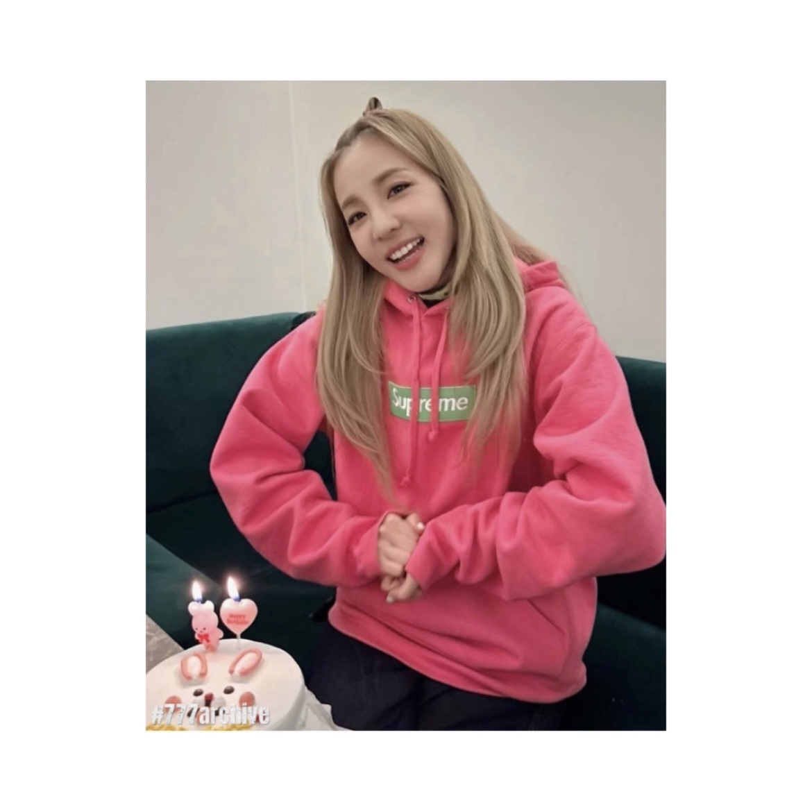Supreme Box Logo Hooded Sweatshirt Magenta - 17FW 착용 스타일 - 1