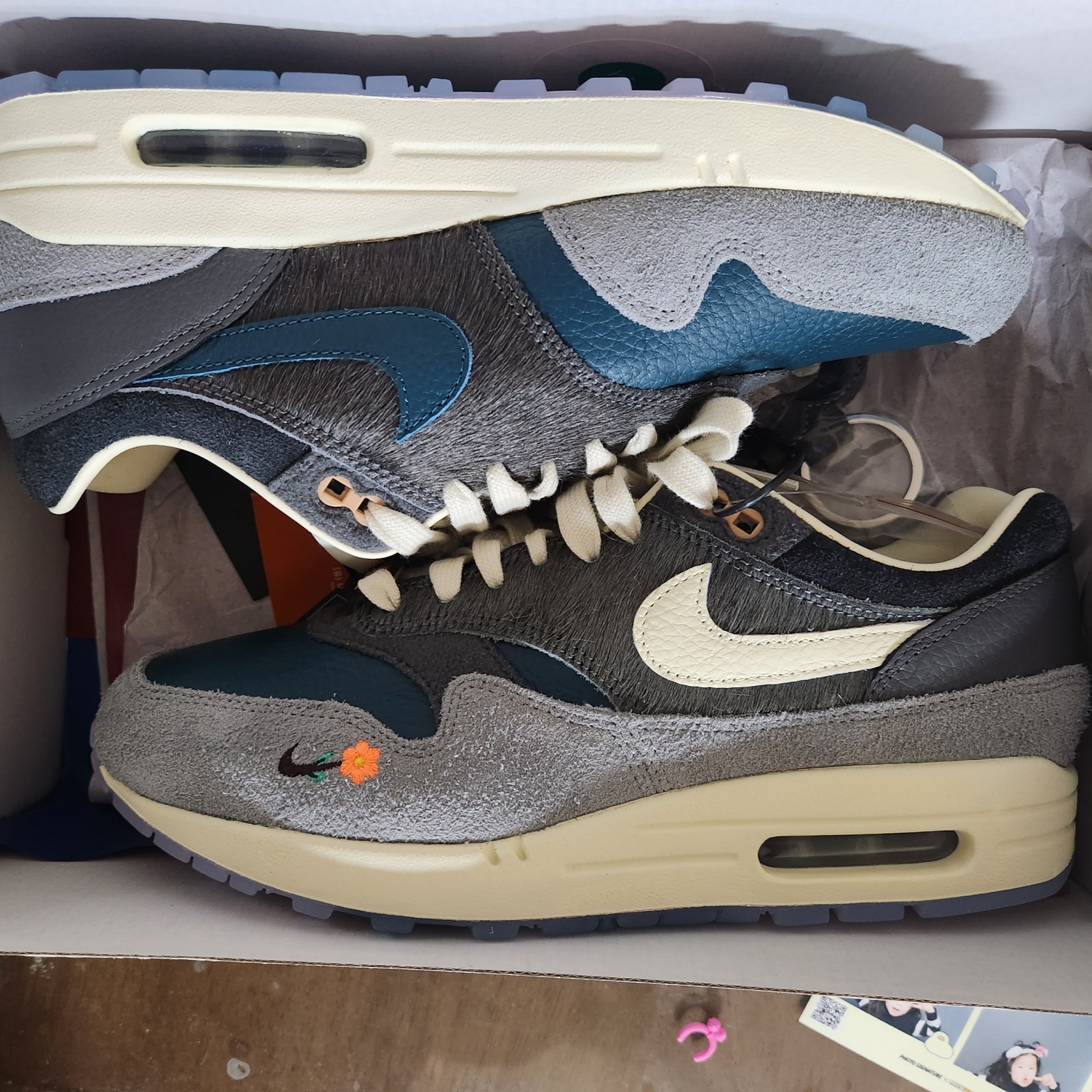 Nike x Kasina Air Max 1 SP Won-Ang Particle Grey 착용 스타일 - 2