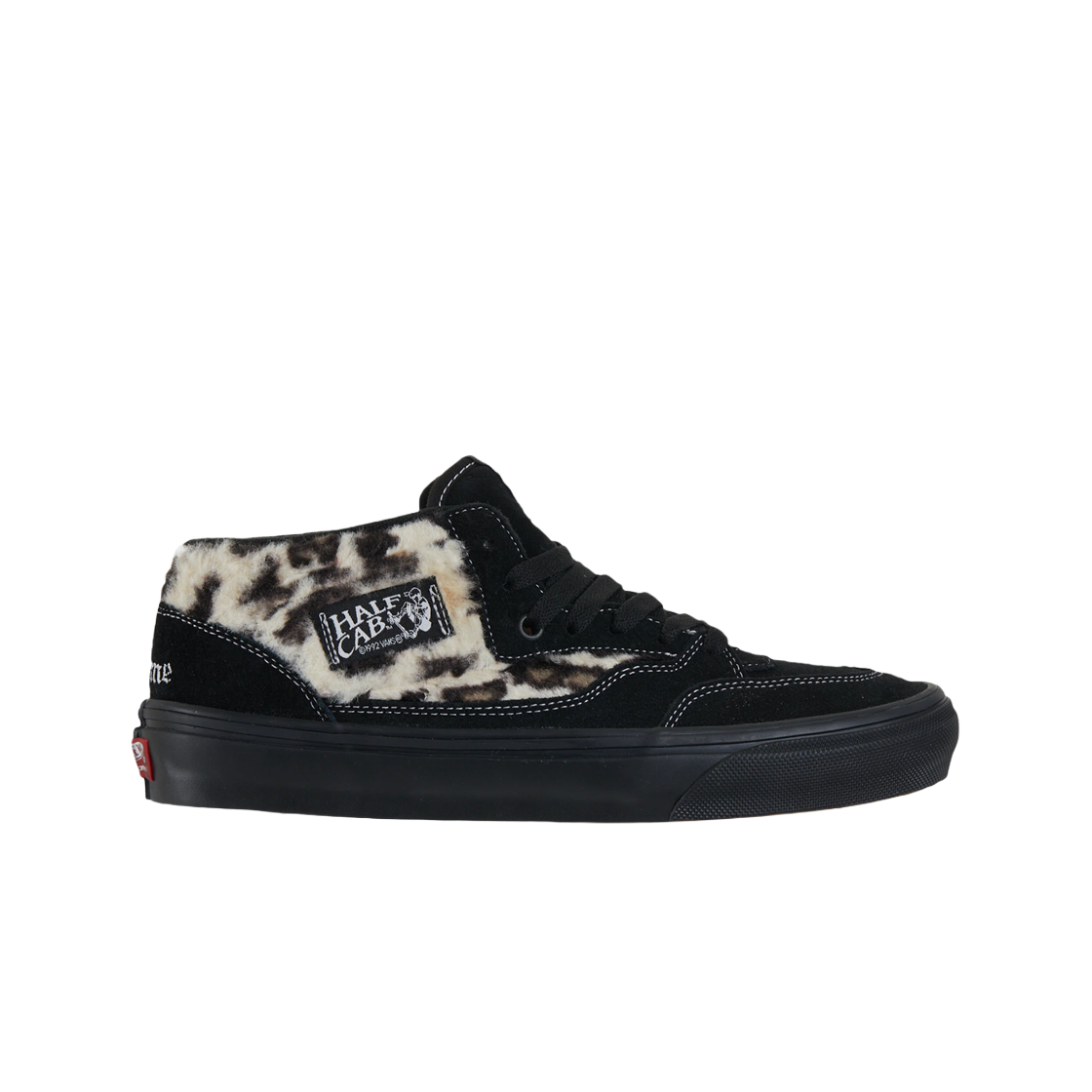 반스 x 슈프림 레오파드 하프 캡 블랙(Vans x Supreme Leopard Half Cab Black)