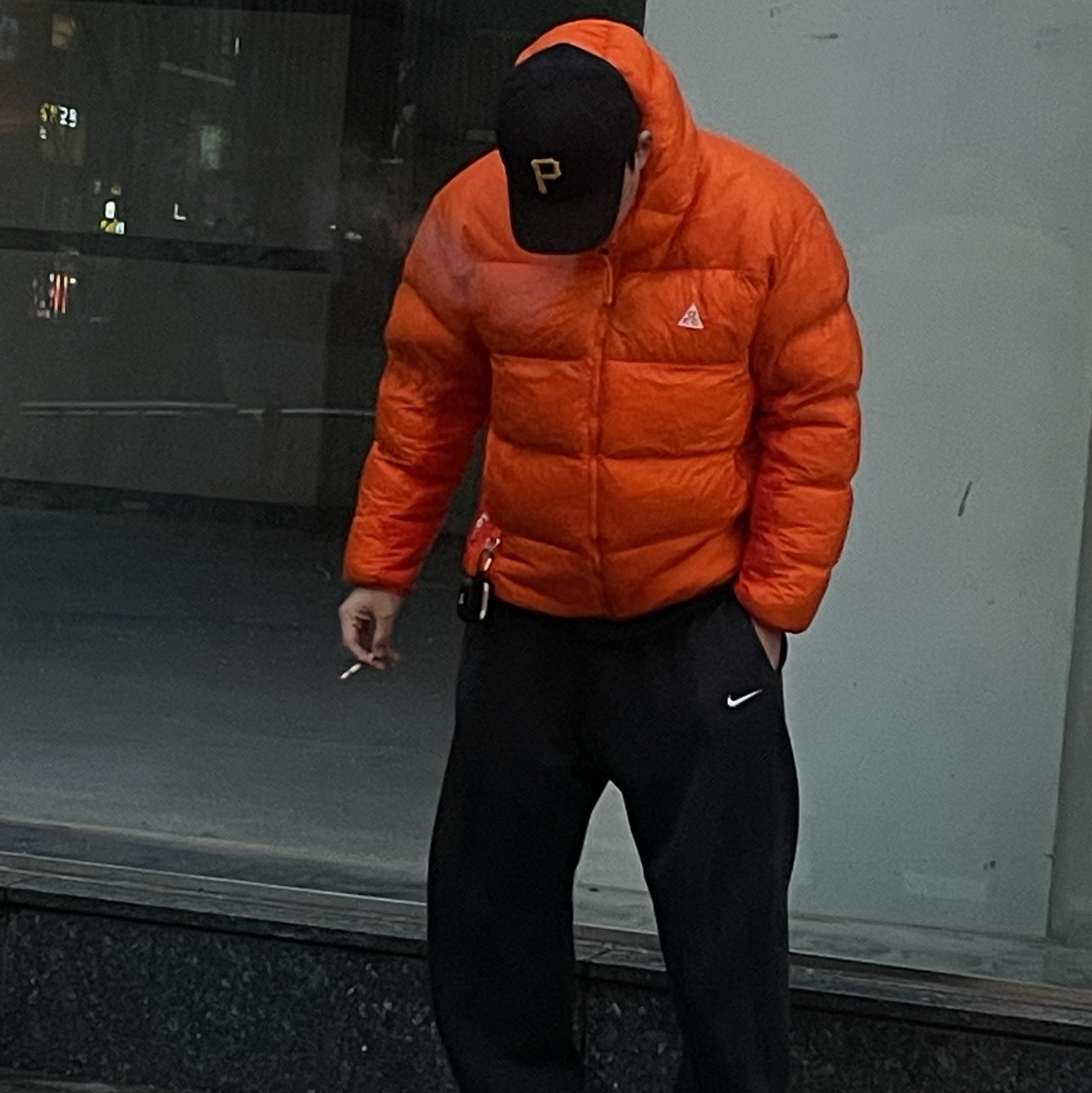 Nike ACG Therma-Fit ADV Lunar Lake Puffer Jacket Safety Orange - Asia 착용 스타일