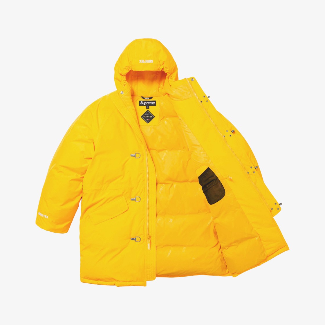 Supreme Gore-Tex 700-Fill Down Clip Parka Yellow - 23FW 상세 이미지 2