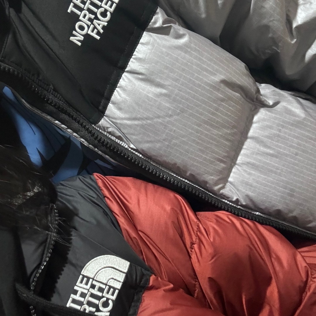 The North Face White Label Novelty Nuptse Down Jacket Heather Gray 착용 스타일