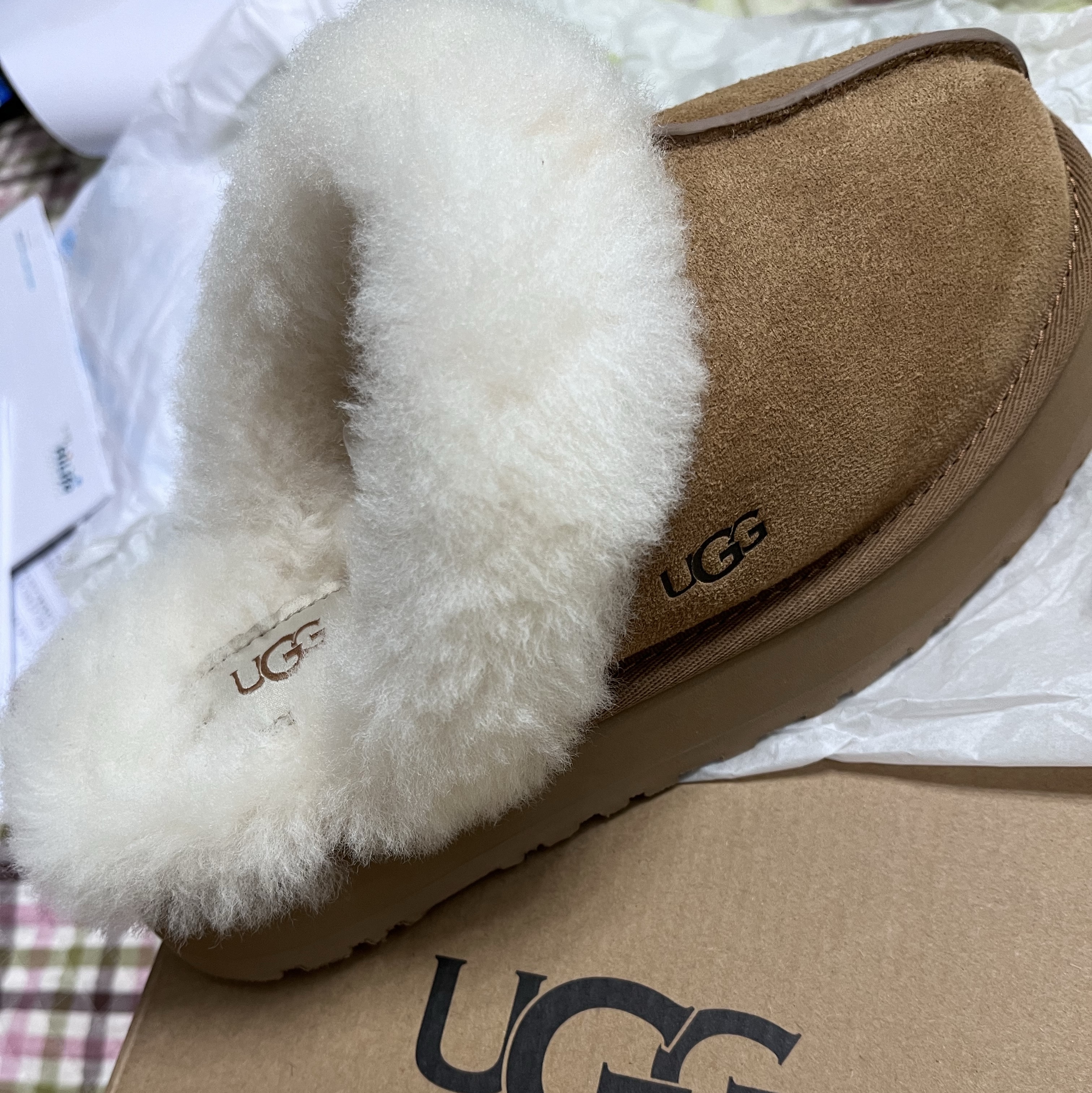 (W) UGG Disquette Slipper Chestnut 착용 스타일