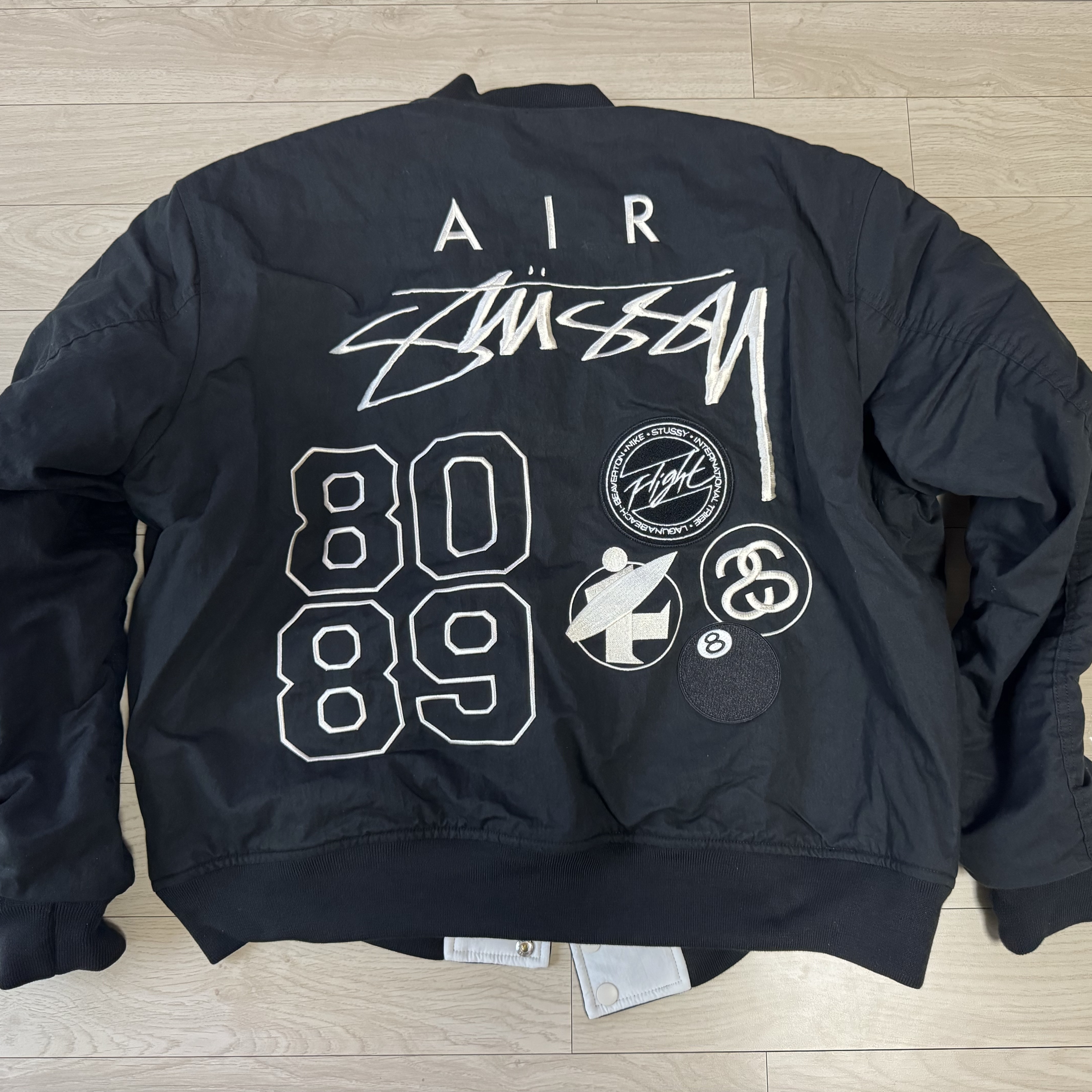 Nike x Stussy Reversible Jacket Black (FJ9153-010) 착용 스타일 - 2