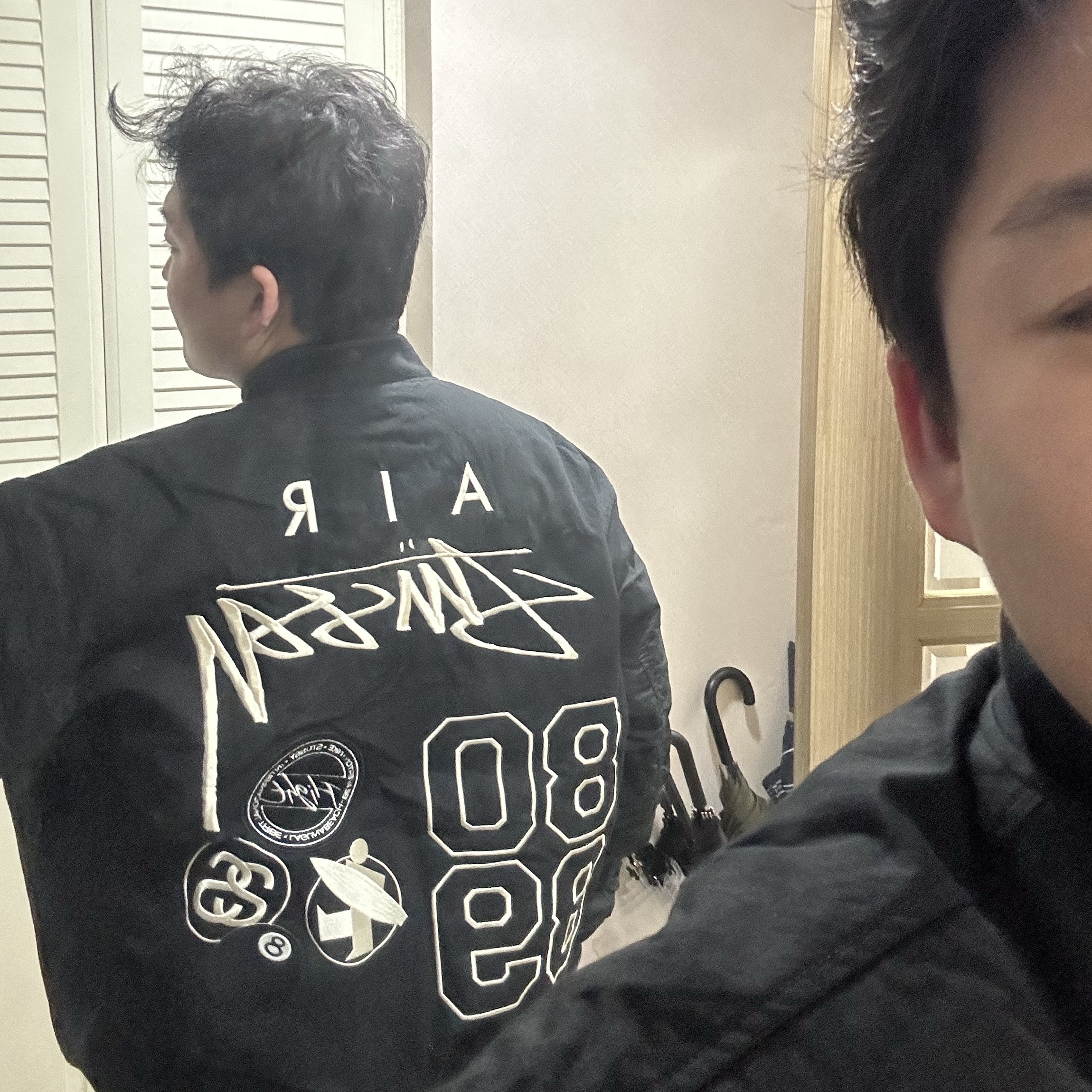 Nike x Stussy Reversible Jacket Black (FJ9153-010) 착용 스타일