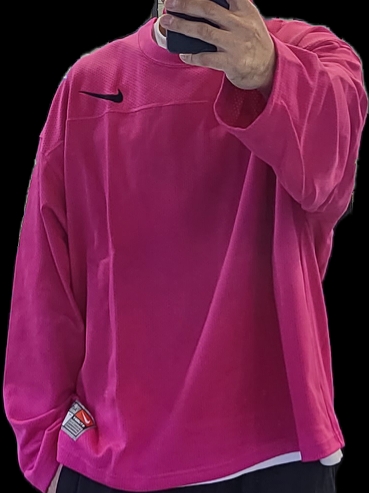 Nike x Stussy Long Sleeve Top Fireberry (FJ9164-615) 착용 스타일