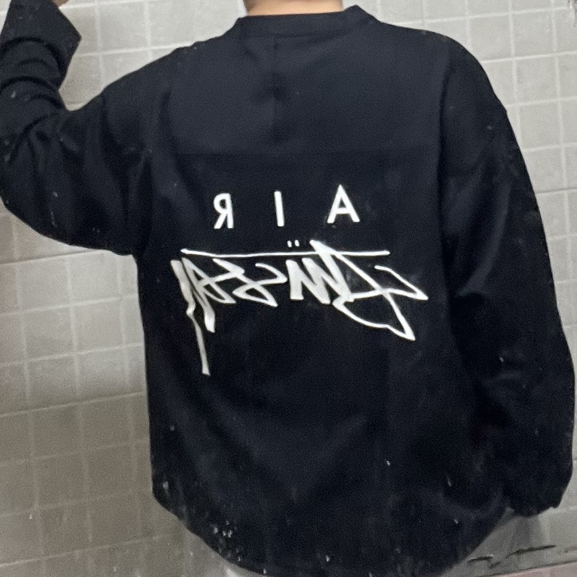 Nike x Stussy Long Sleeve Top Black (FJ9164-010) 착용 스타일 - 2