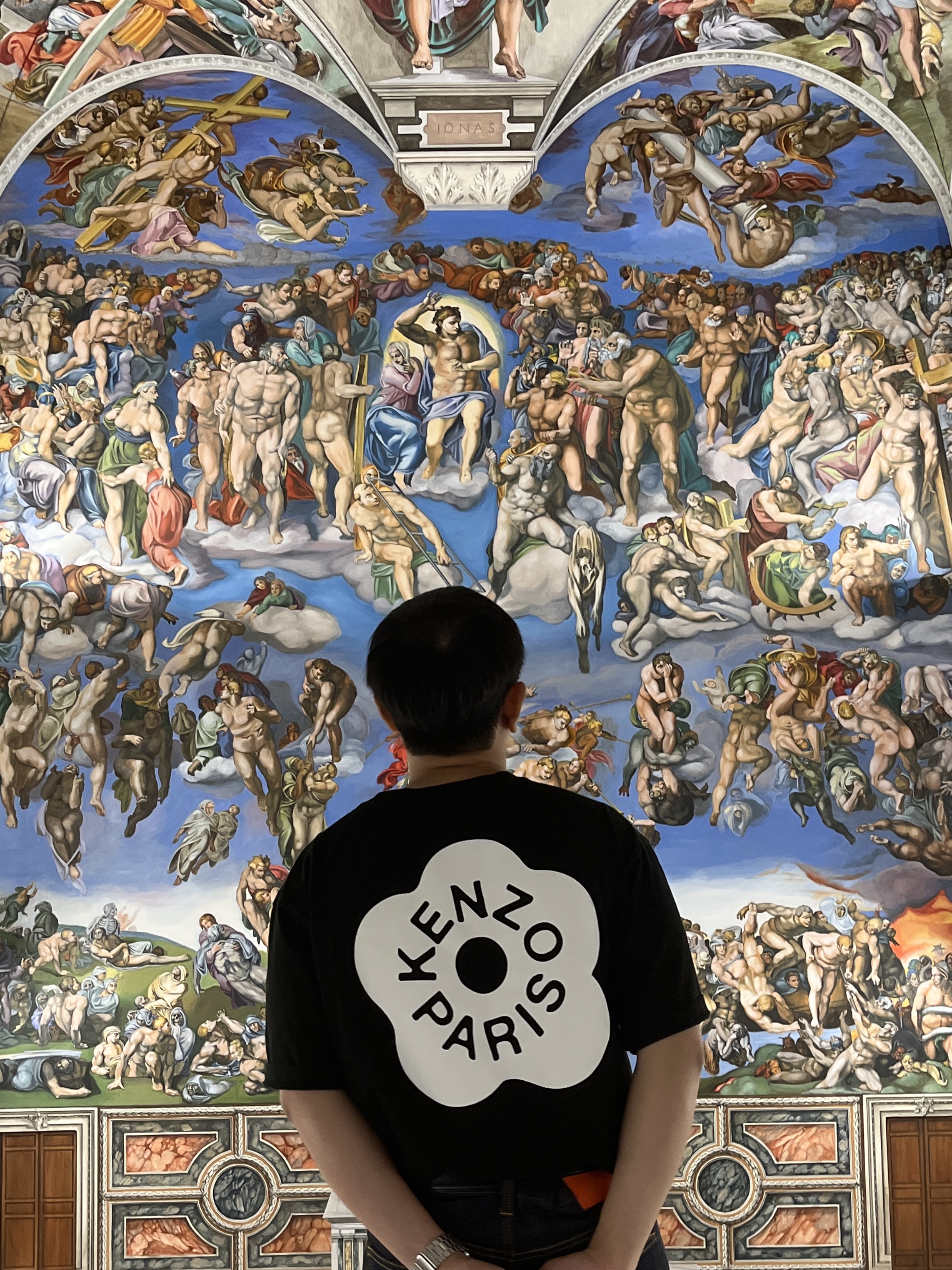 Nike x Supreme Air Force 1 Low Flax, Kenzo Oversize Boke Flower 2.0 T-Shirt Black 착용 스타일 - 1