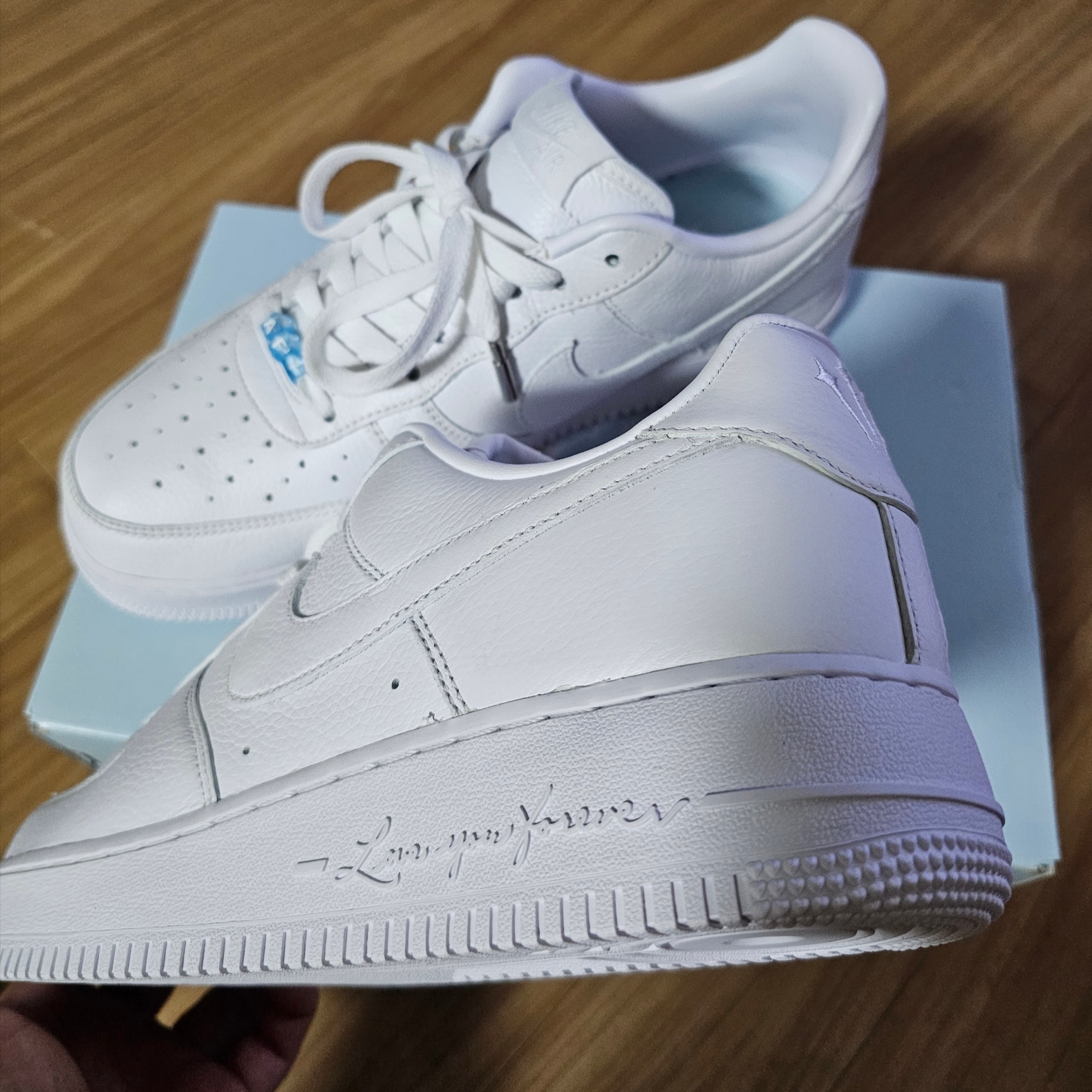 Nike x Drake Nocta Air Force 1 Low SP Certified Lover Boy White 착용 스타일