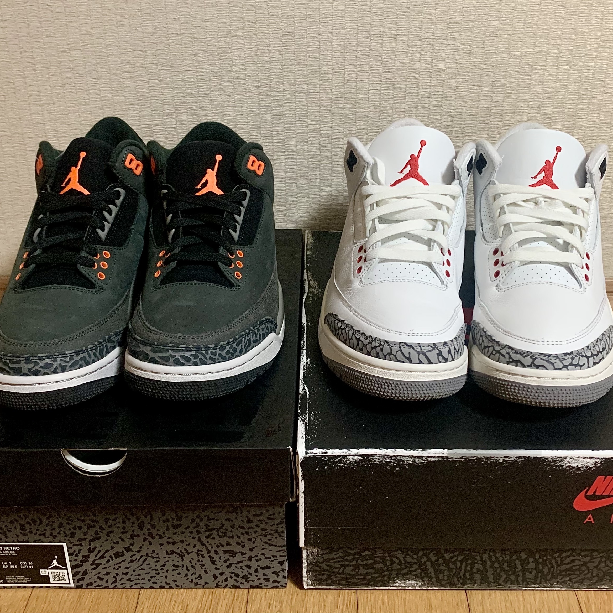 Jordan 3 Retro Fear, Jordan 3 Retro White Cement Reimagined 착용 스타일 - 2