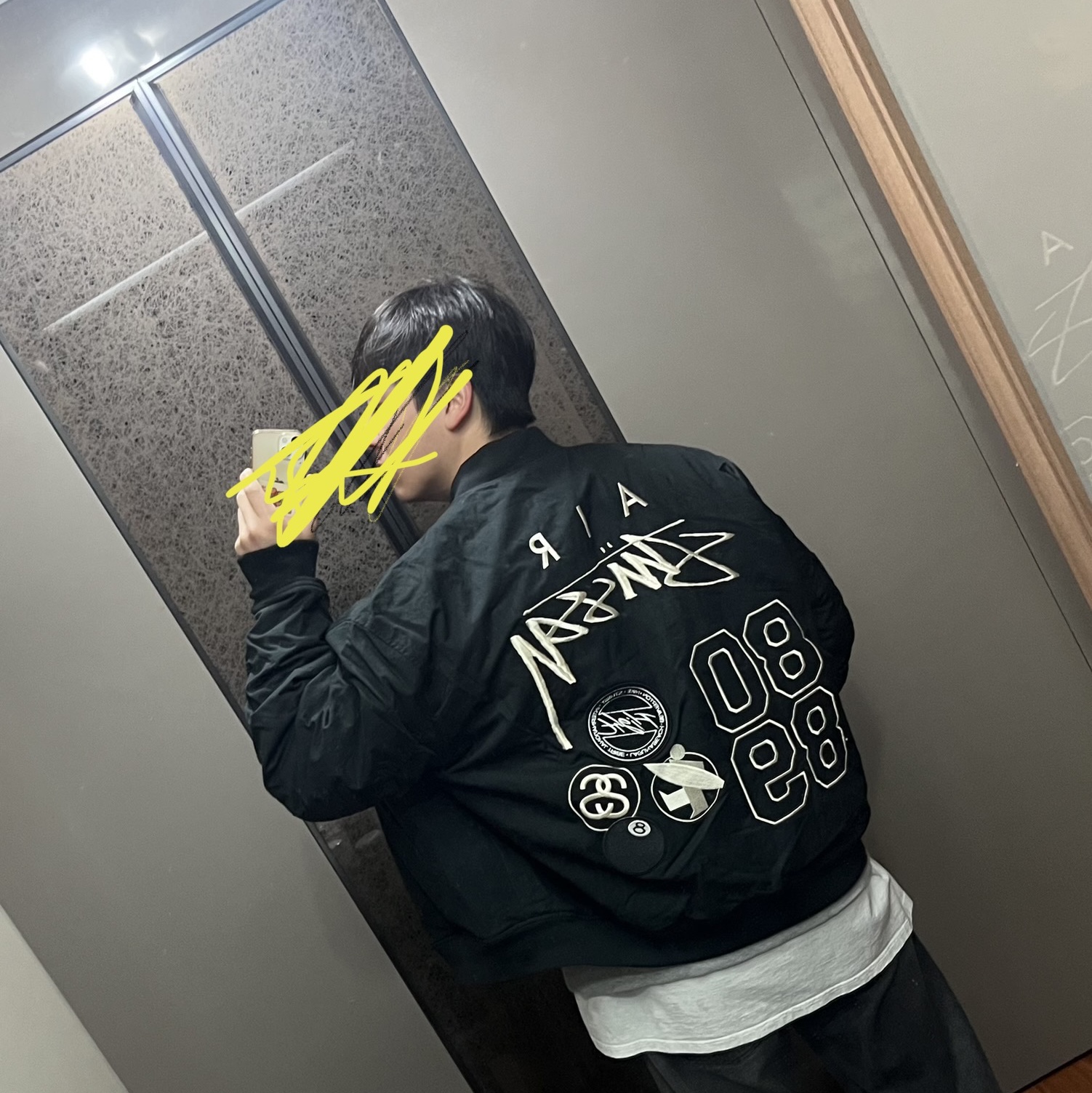Nike x Stussy Reversible Jacket Black (FJ9153-010) 착용 스타일