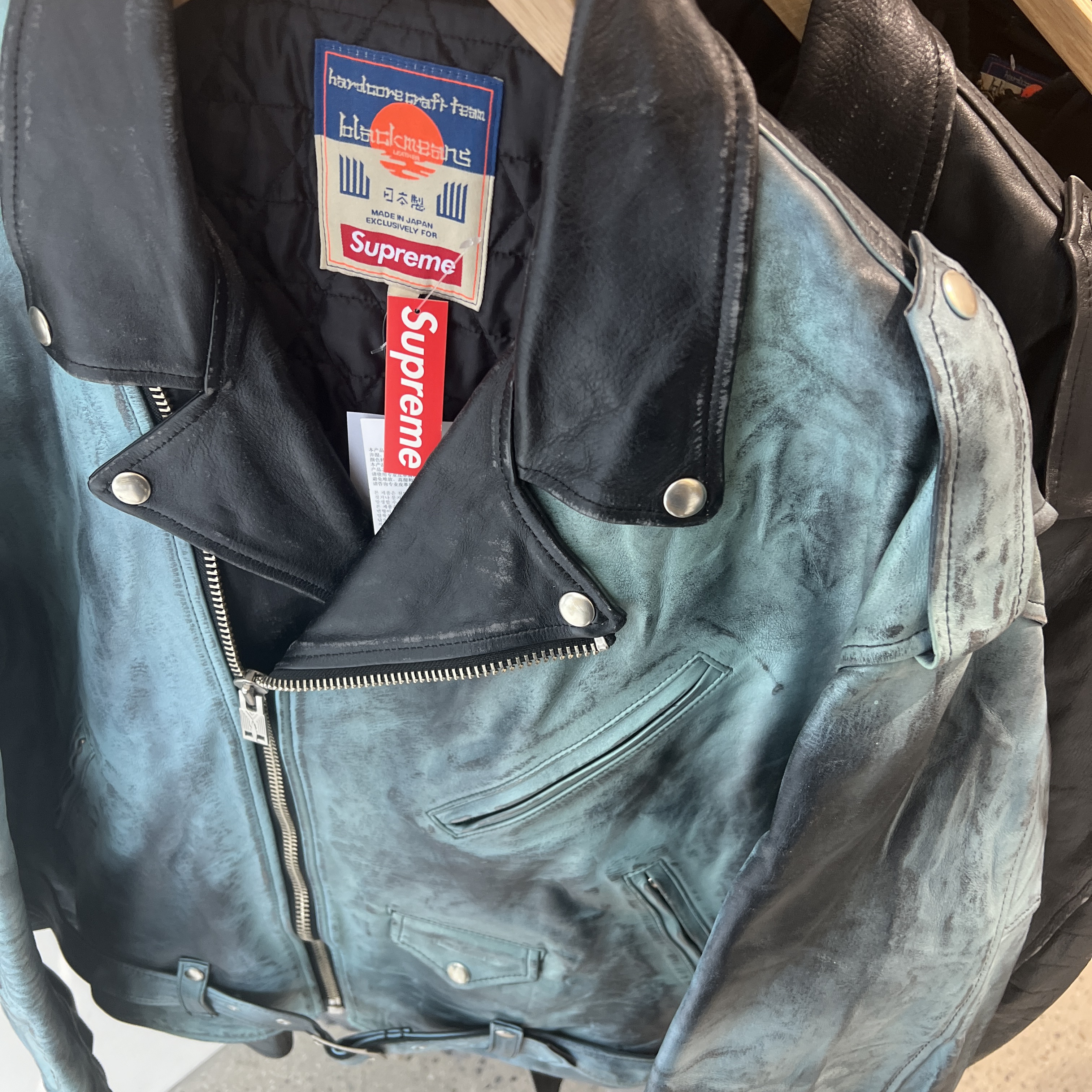 Supreme x Vanson Leathers Letters Cordura Jacket Black - 20SS 착용 스타일