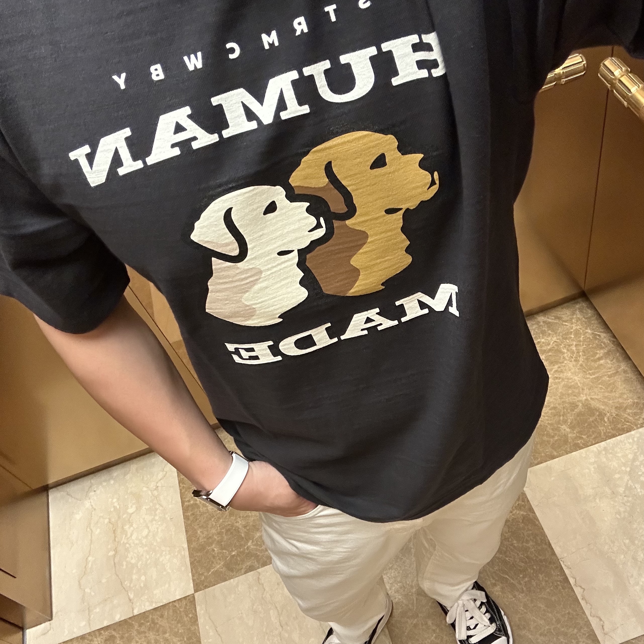 Human Made Graphic T-Shirt #12 Black 착용 스타일