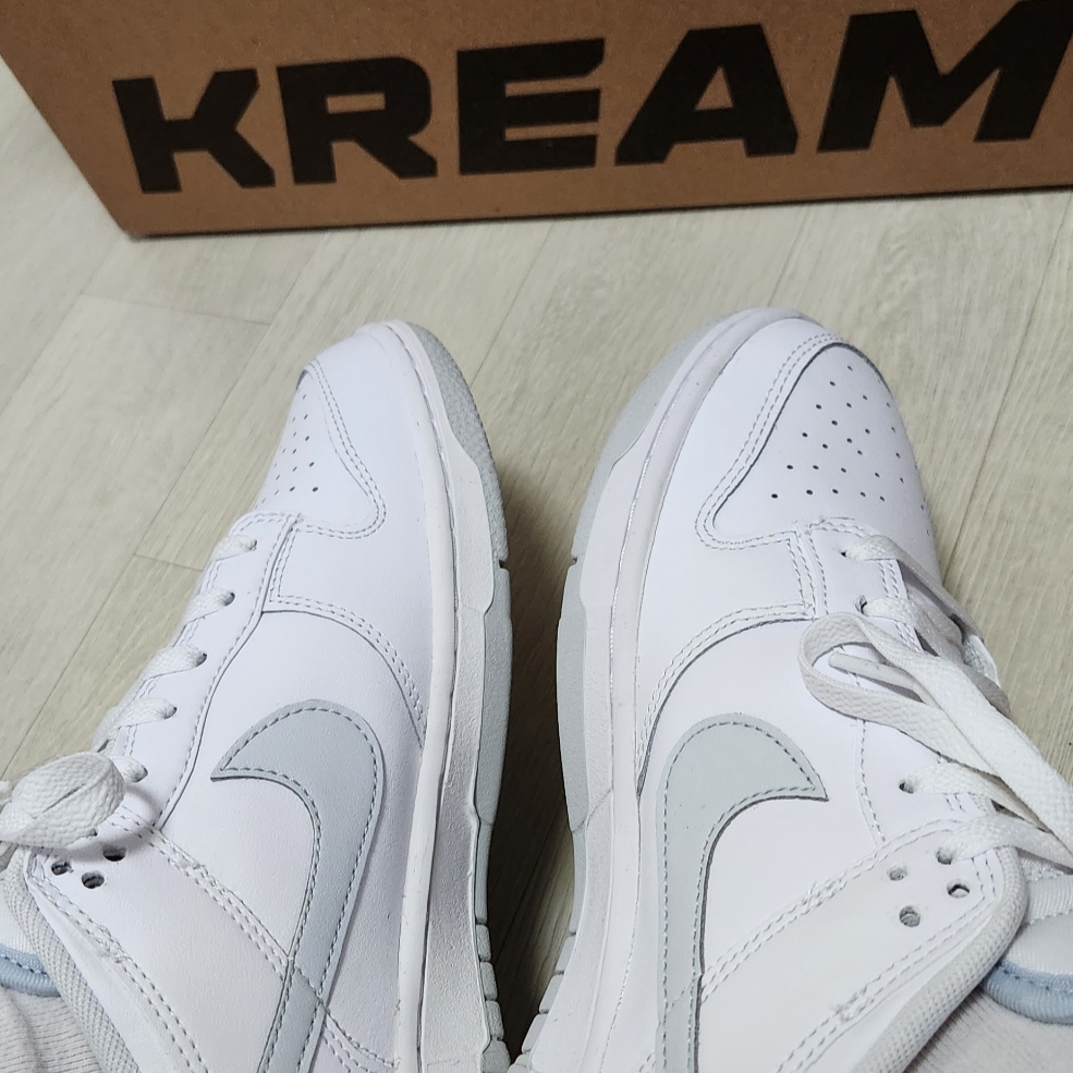 Nike Dunk Low Retro White Pure Platinum 착용 스타일 - 6