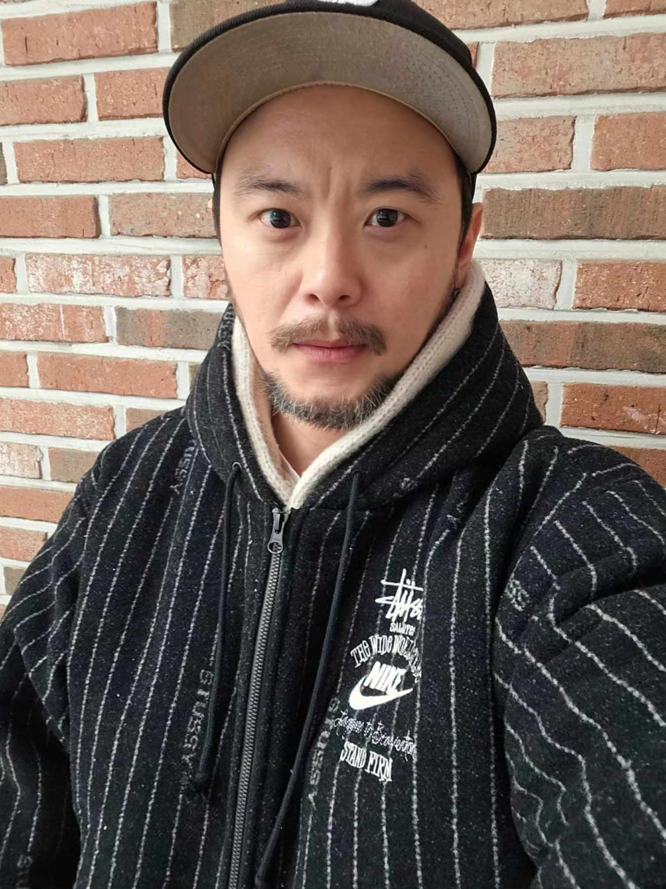 Nike x Stussy NRG Striped Wool Jacket Black (DR4023-010), Nike x Stussy NRG Striped Wool Pants Black (DR4021-010) 착용 스타일 - 1