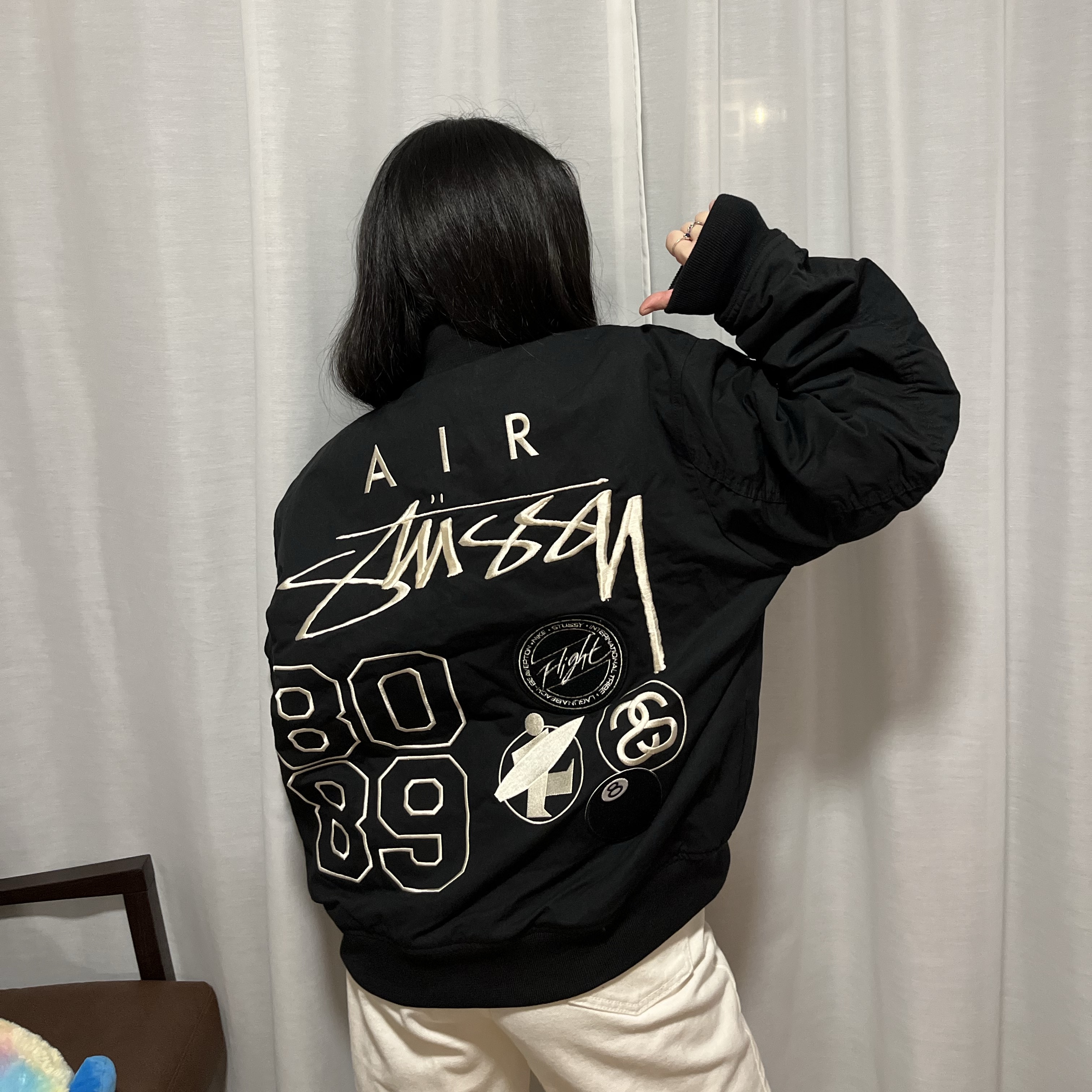 Nike x Stussy Reversible Jacket Black (FJ9153-010) 착용 스타일