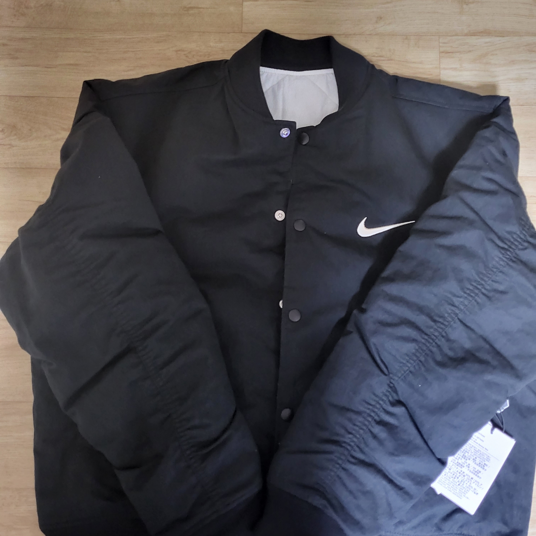 Nike x Stussy Reversible Jacket Black (FJ9153-010) 착용 스타일 - 1