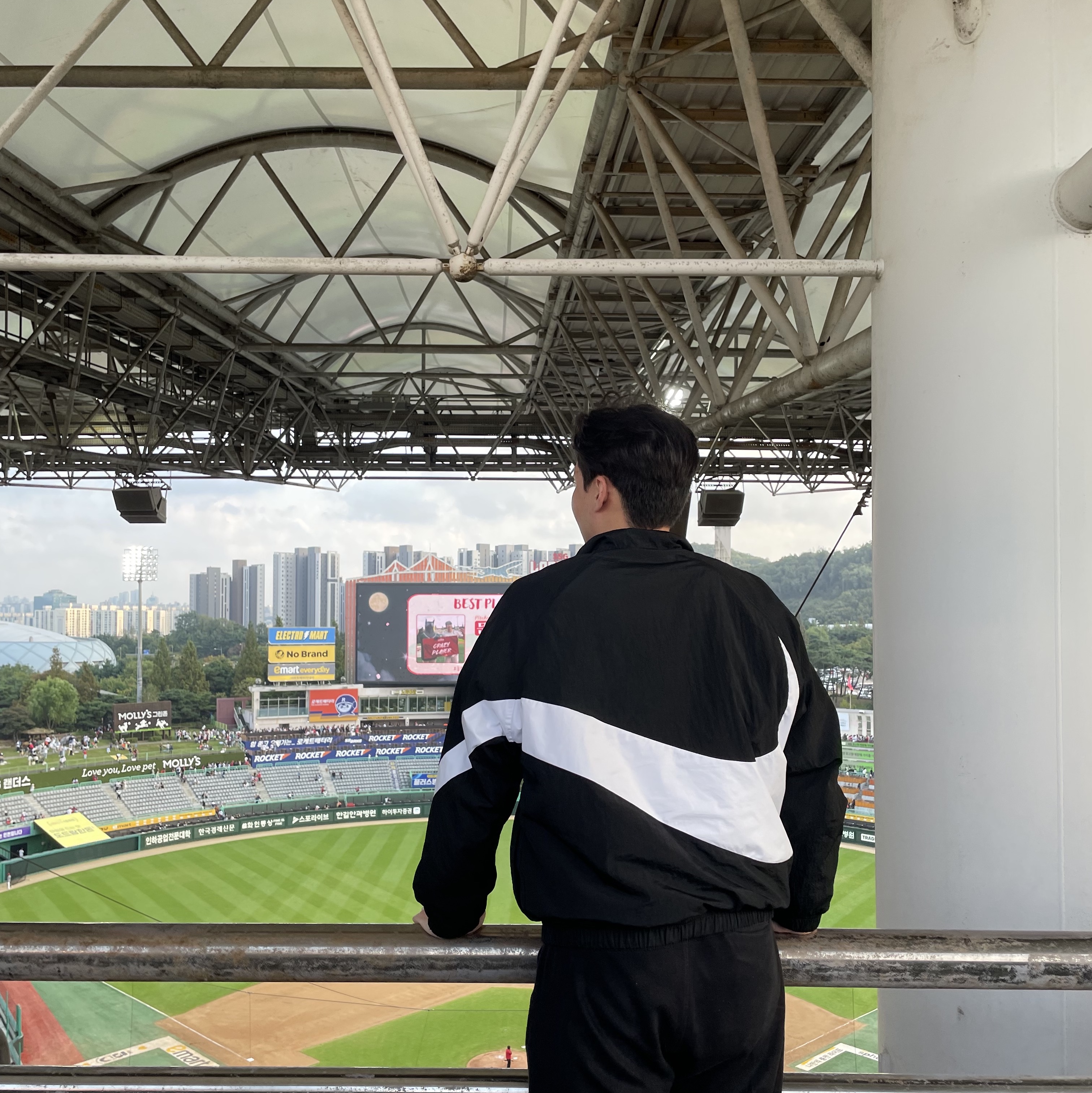 Nike NSW Big Swoosh Woven Jacket Black - Asia 착용 스타일