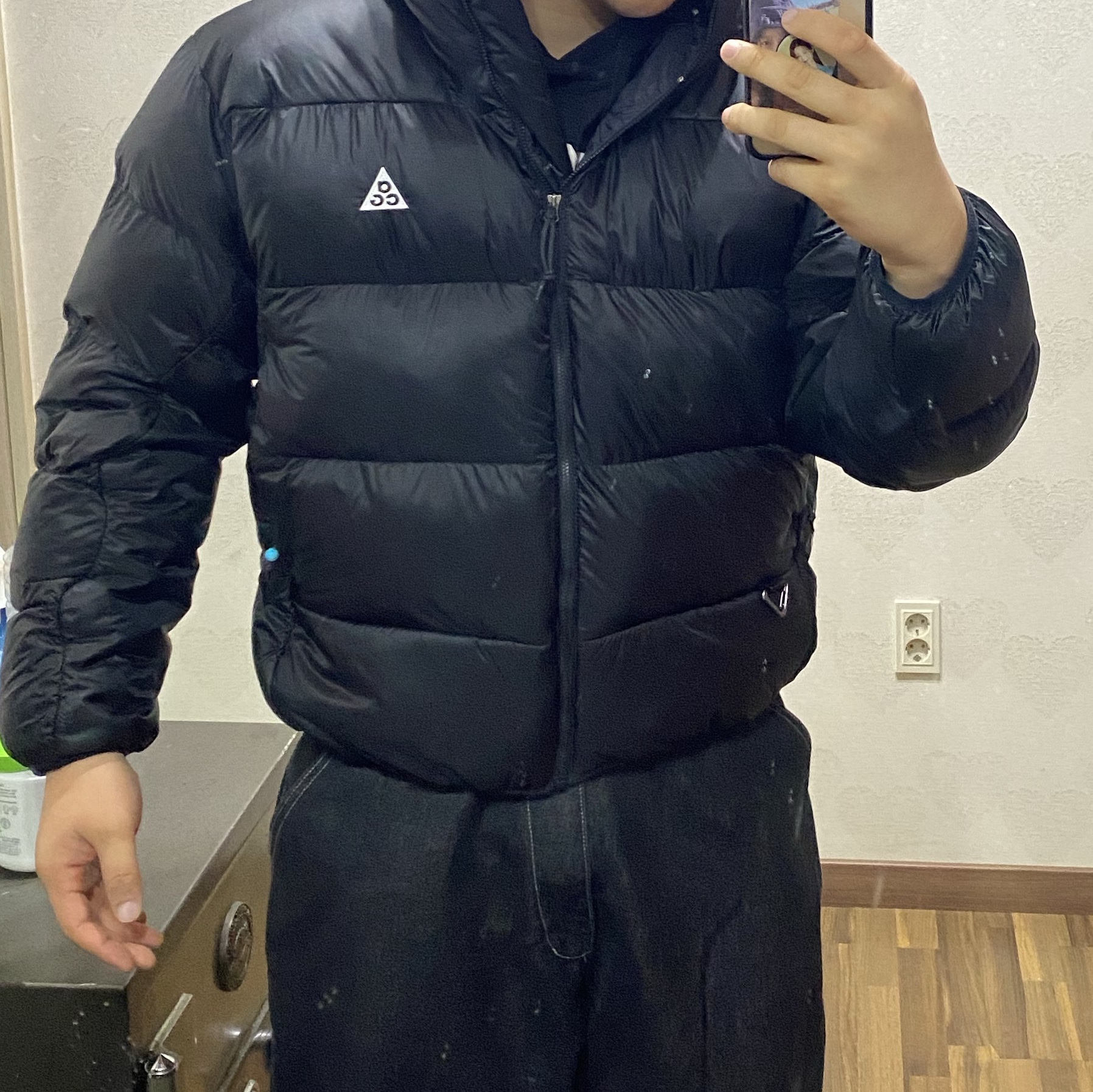 Nike ACG Therma-Fit ADV Lunar Lake Puffer Jacket Black - Asia 착용 스타일 - 2