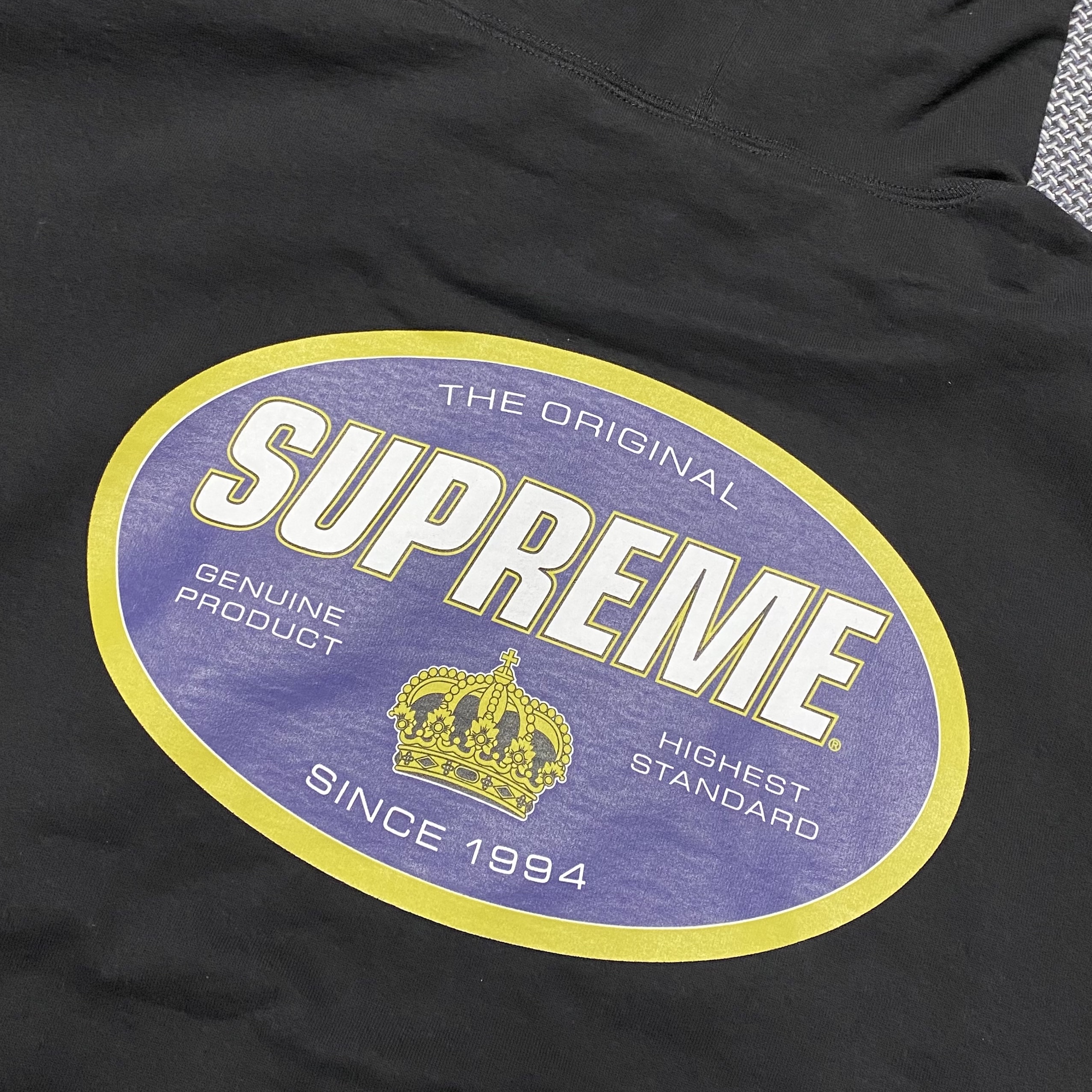 Supreme Crown Hooded Sweatshirt Black - 23FW 착용 스타일