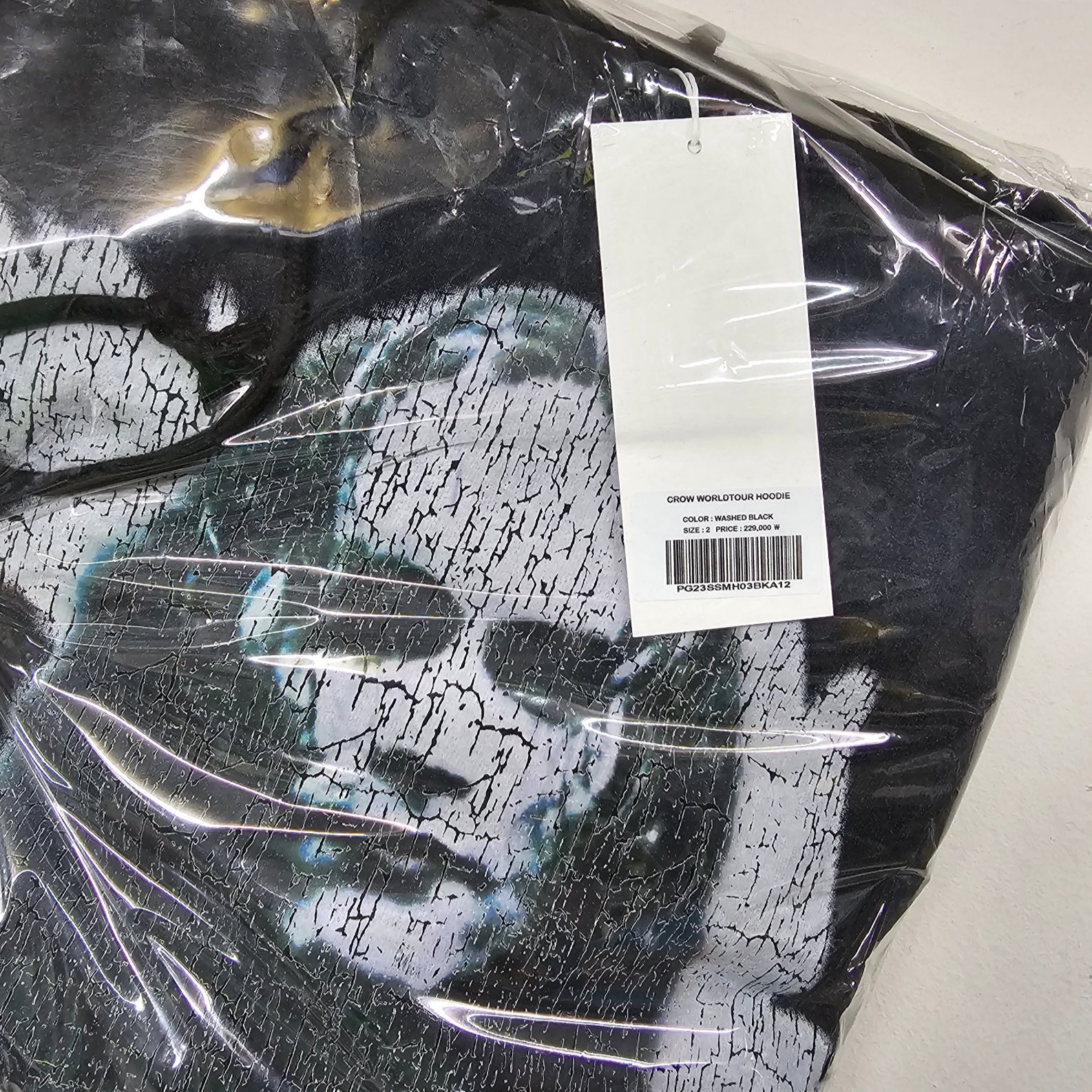 Project G/R Crow Worldtour Hoodie Washed Black 착용 스타일